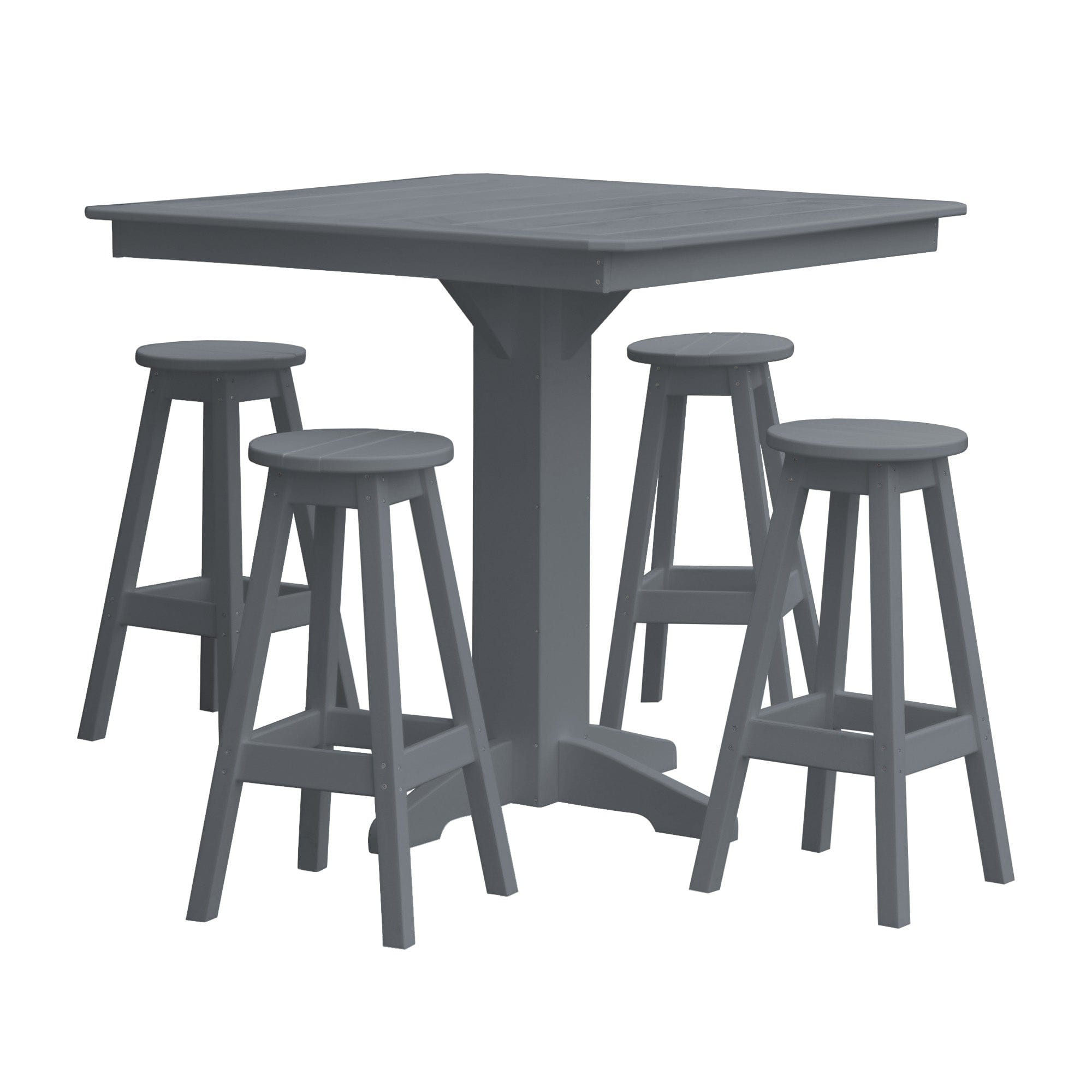 Keystone Amish Co. Sierra 5-Piece Poly Bar Stool Dining Set
