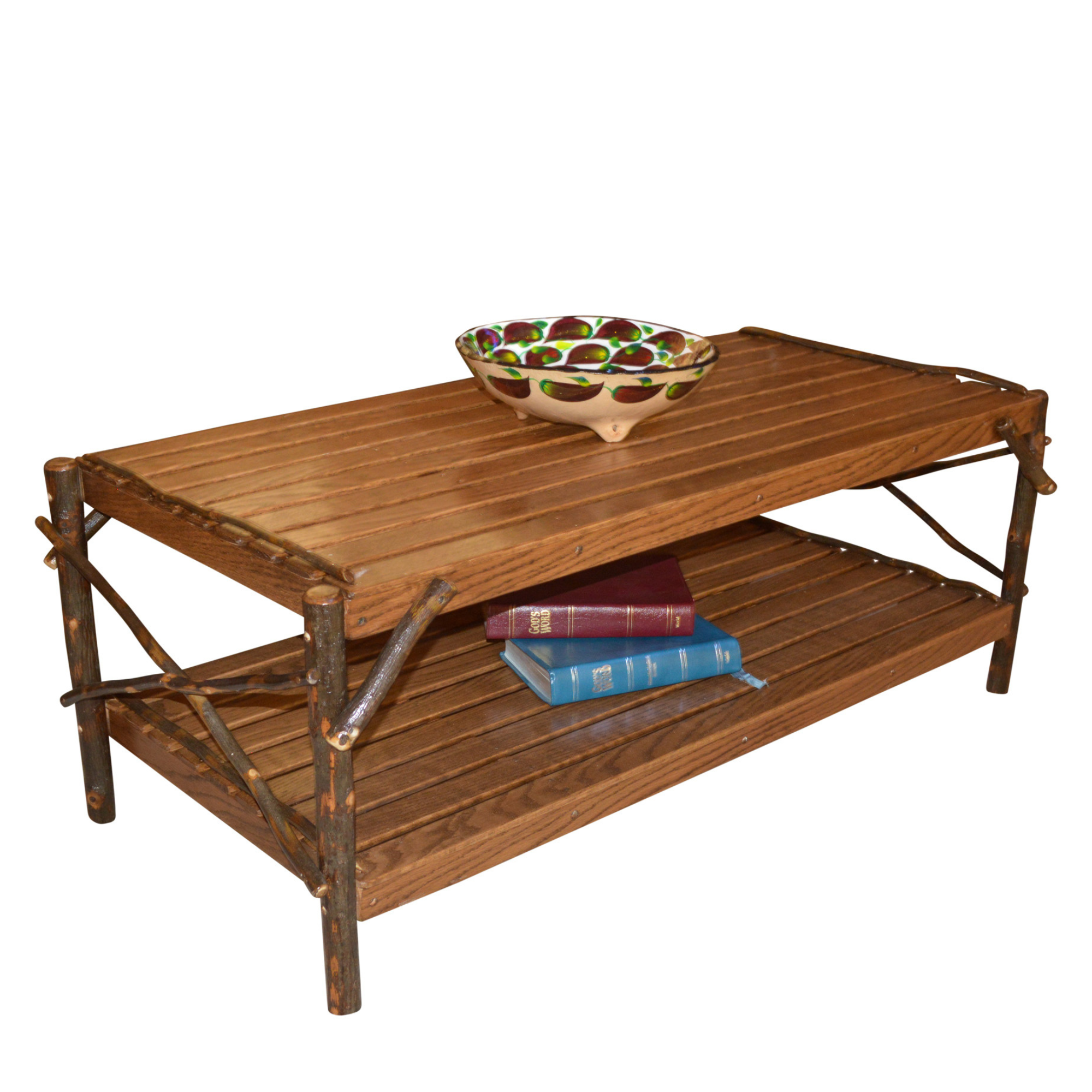Keystone Amish Co. Rustic Coffee Table with Shelf