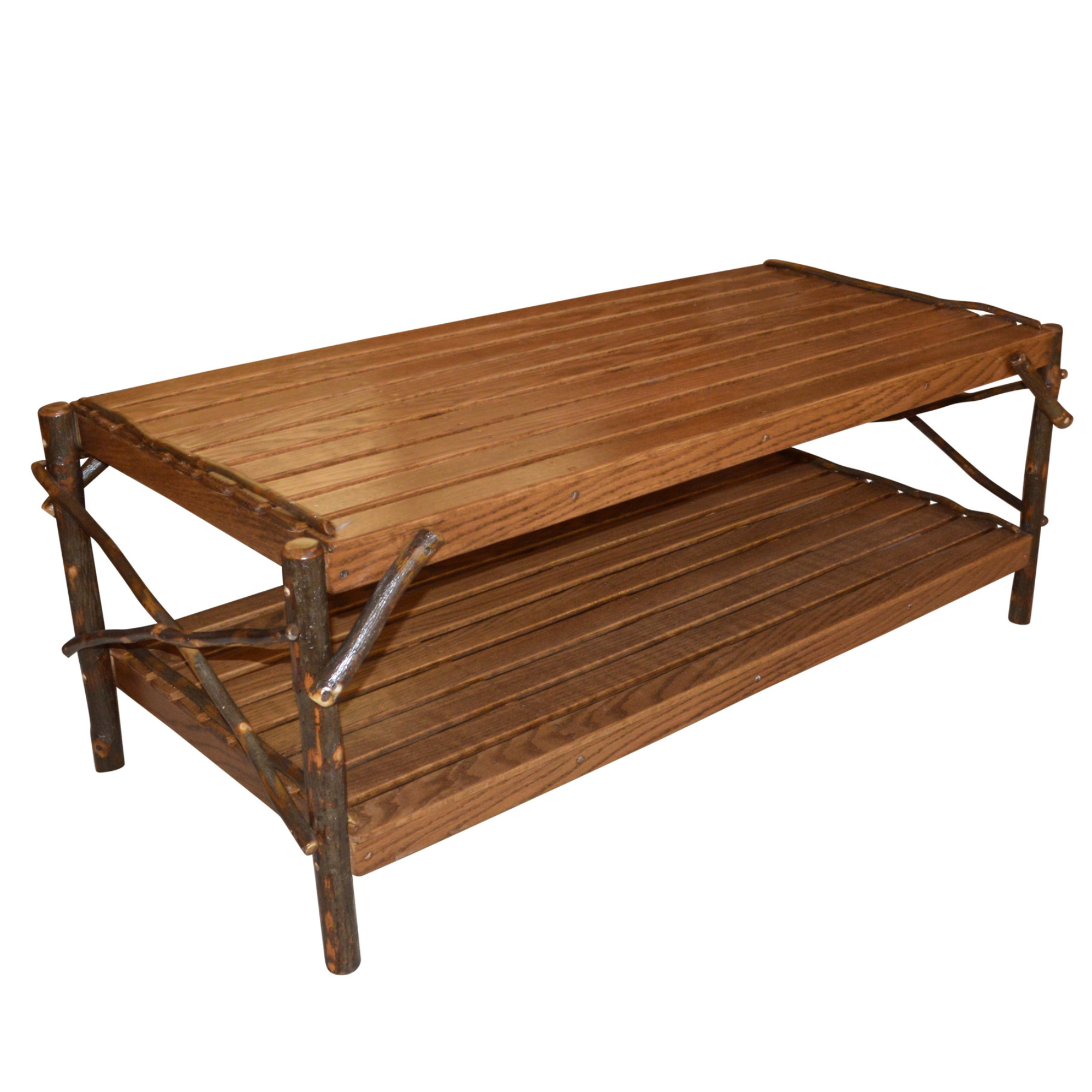 Keystone Amish Co. Rustic Coffee Table with Shelf