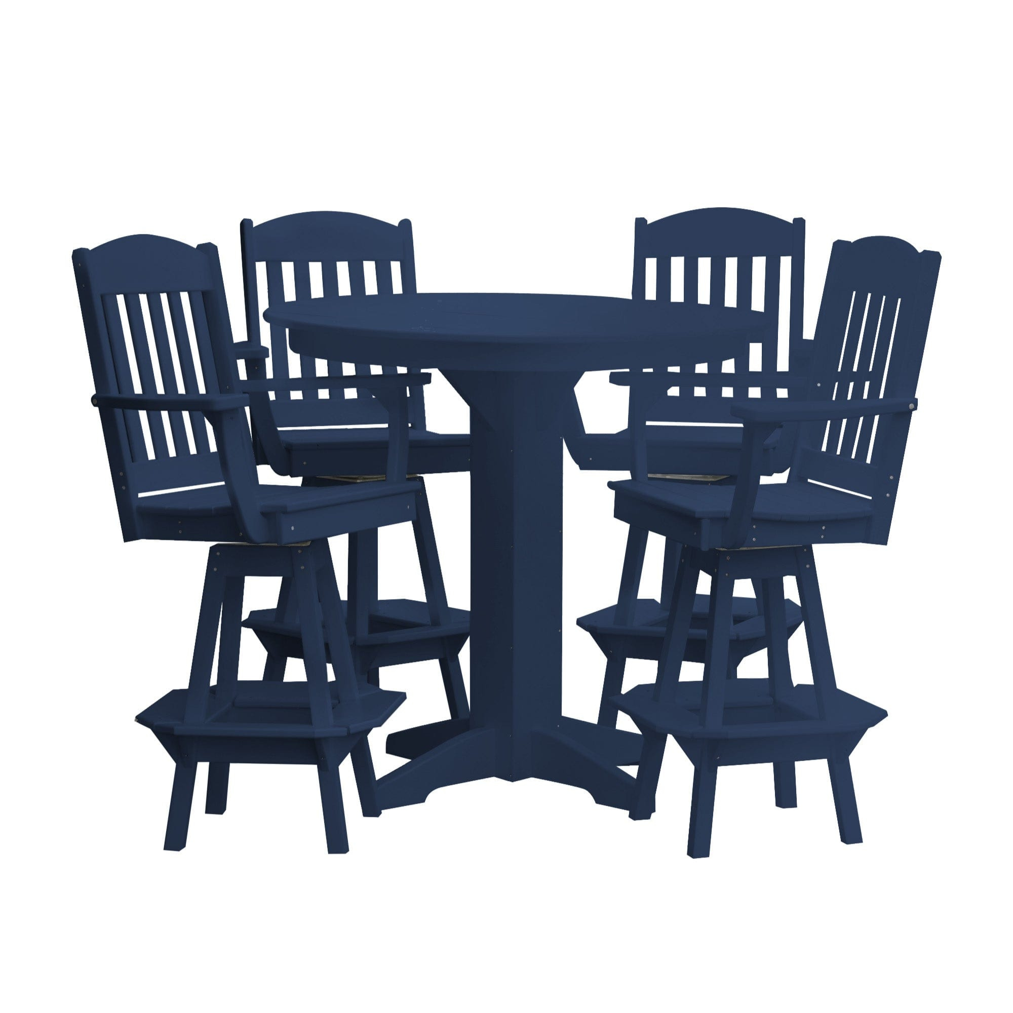Keystone Amish Co. Classic 5-Piece Poly Round Bar-Height Dining Set