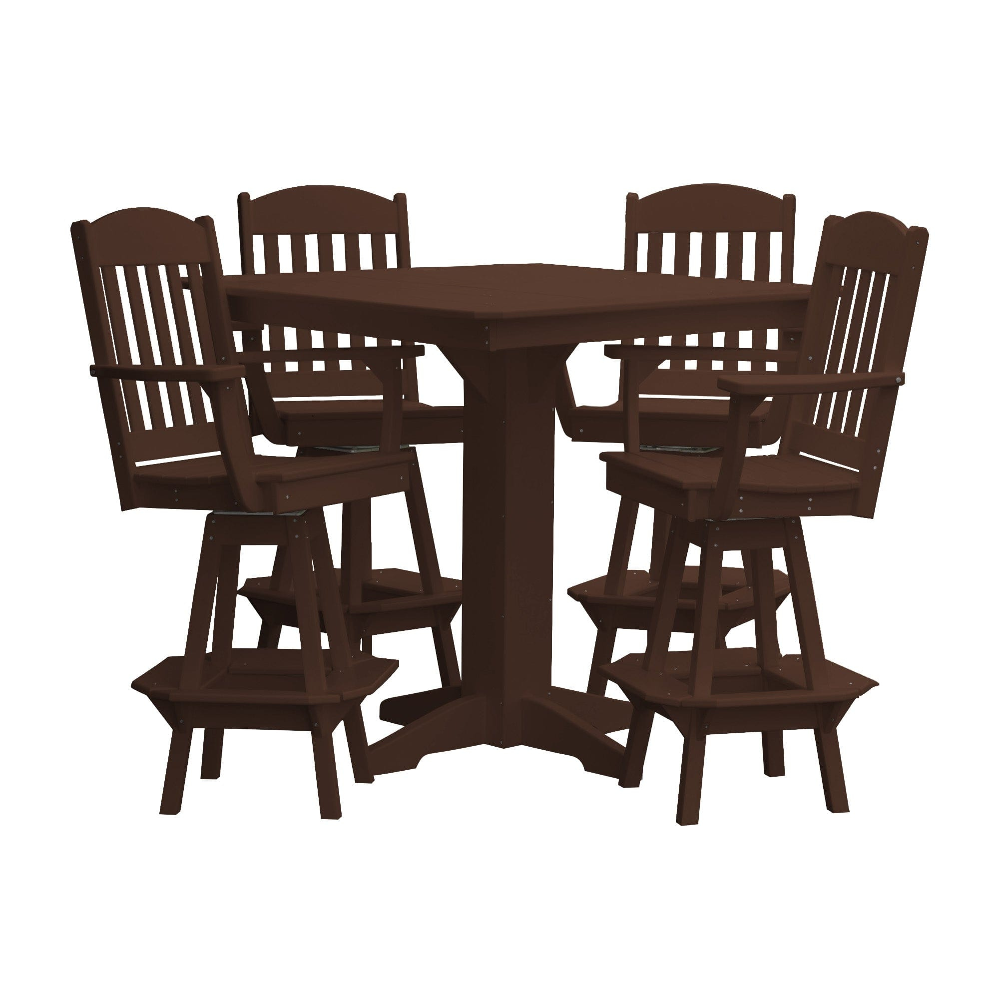 Keystone Amish Co. Classic 5-Piece Poly Bar Dining Set