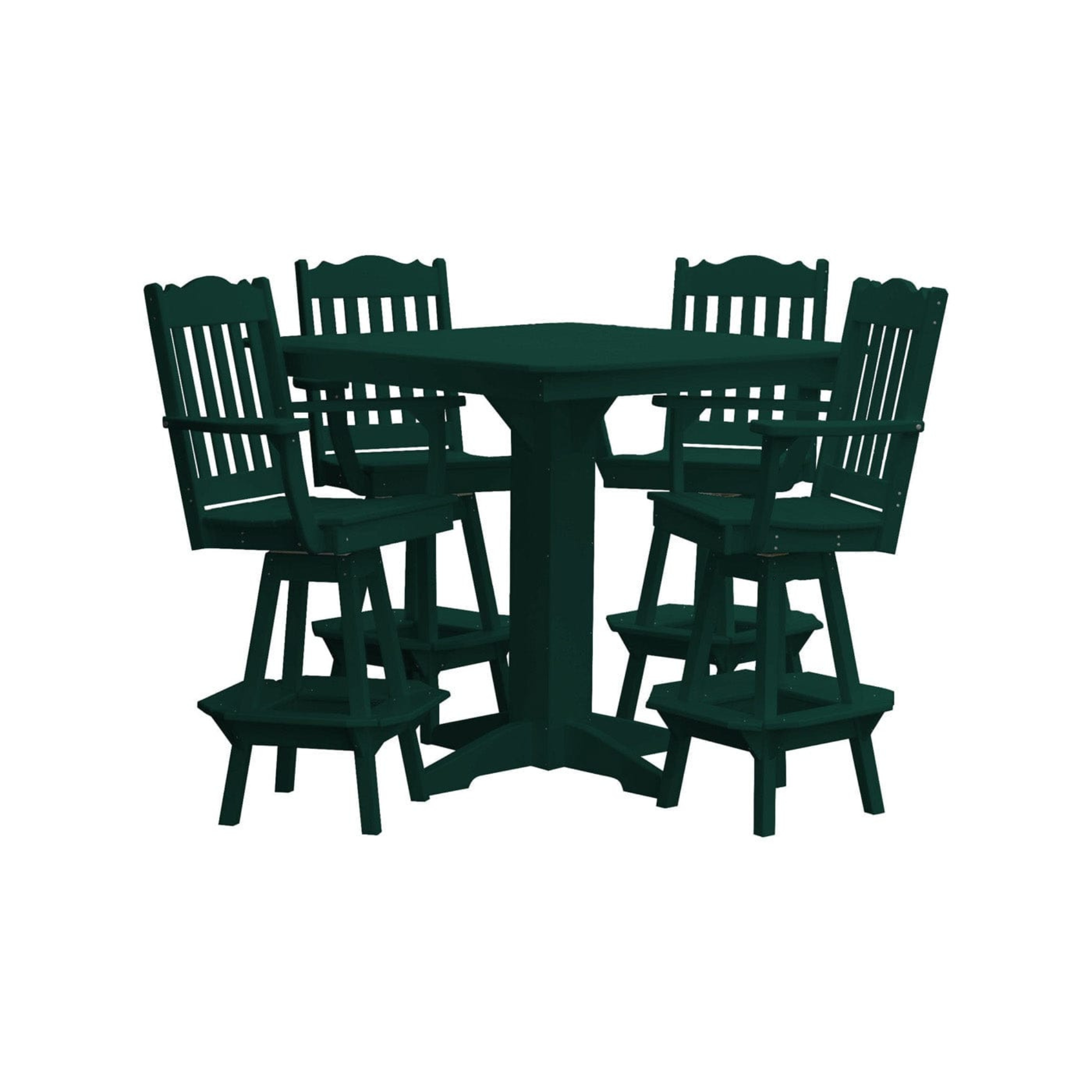 Keystone Amish Co. York 5-Piece Poly Bar Dining Set with Square Table
