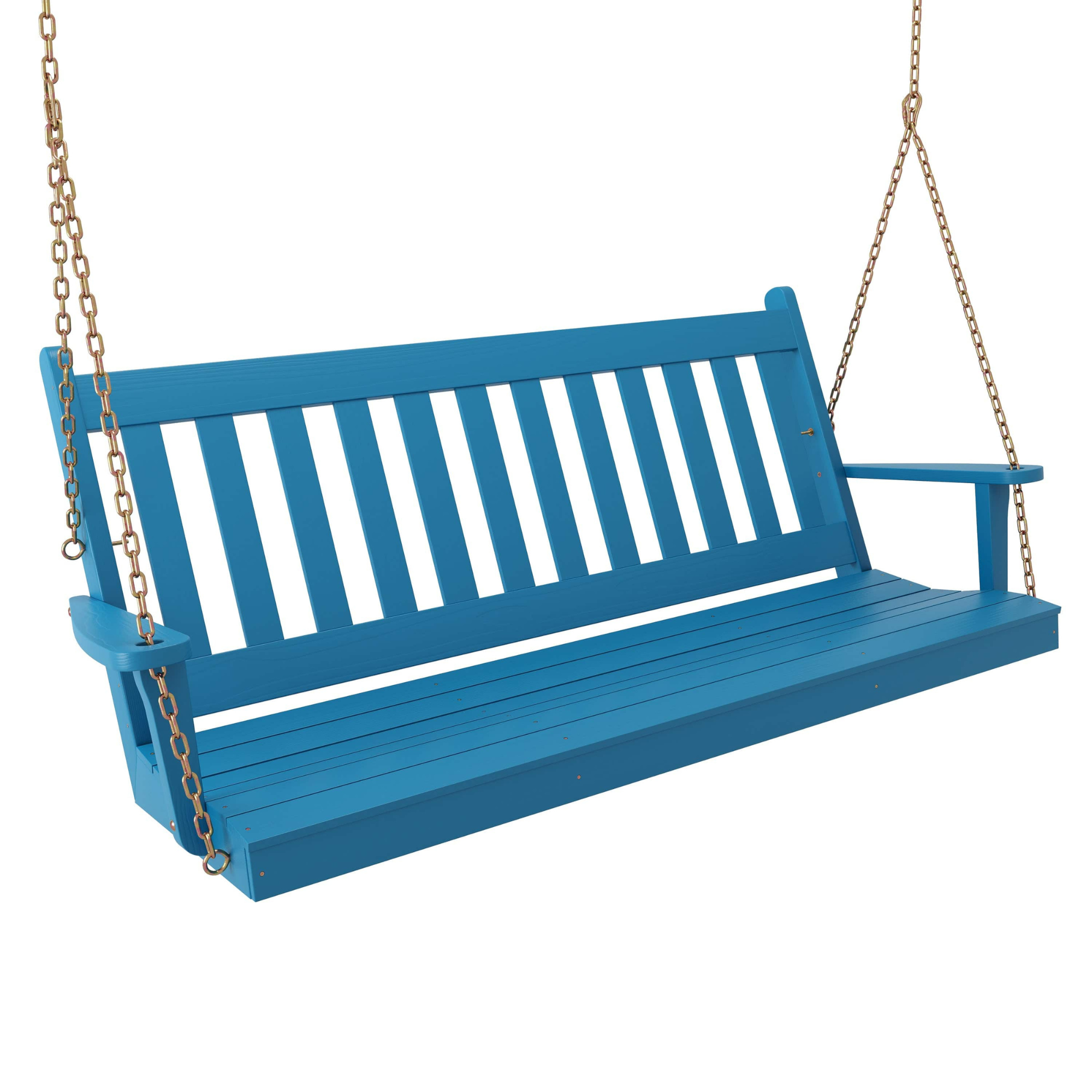 Keystone Amish Co. 4 Foot Franklin Porch Swing, Carribean Blue