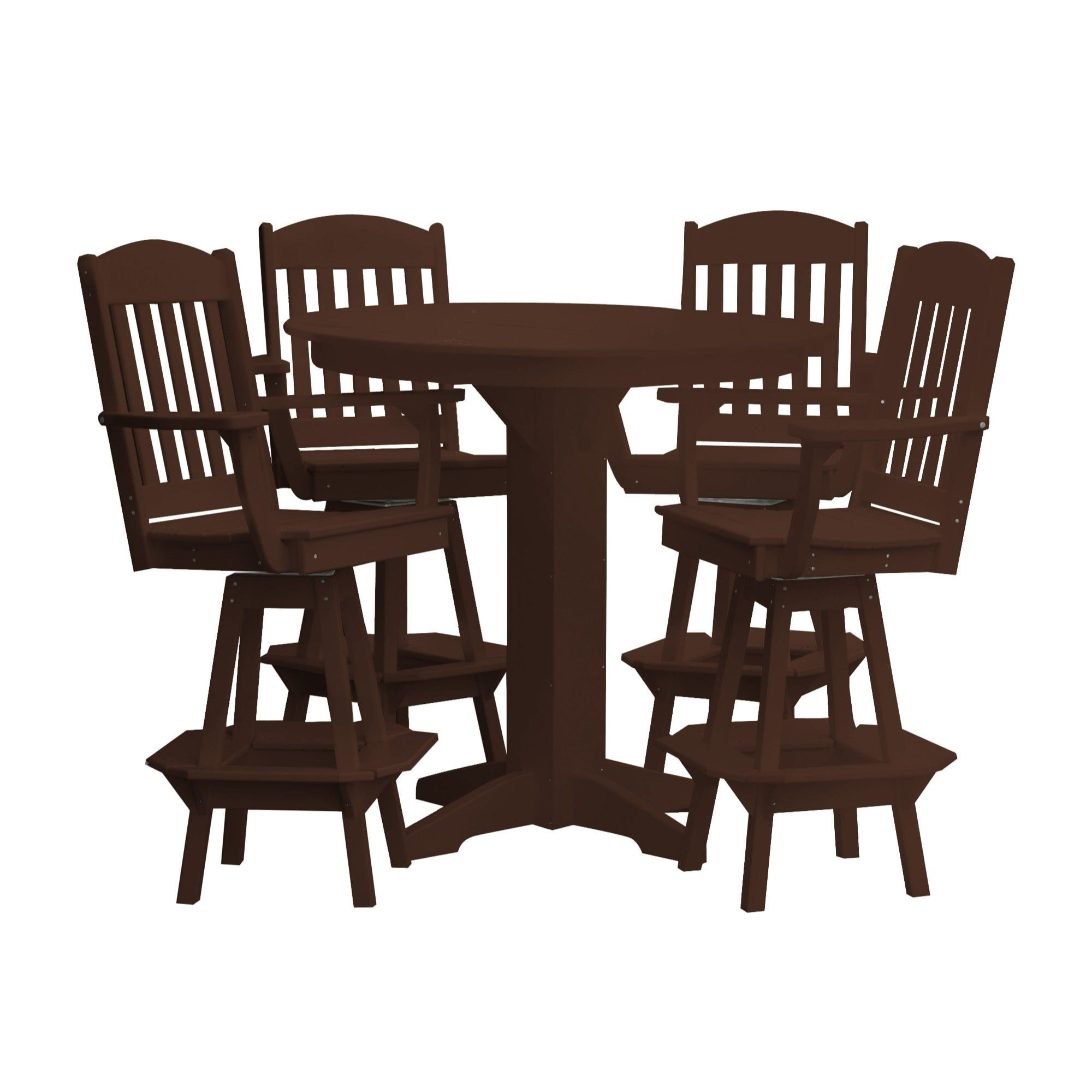 Keystone Amish Co. Classic 5-Piece Poly Round Bar-Height Dining Set