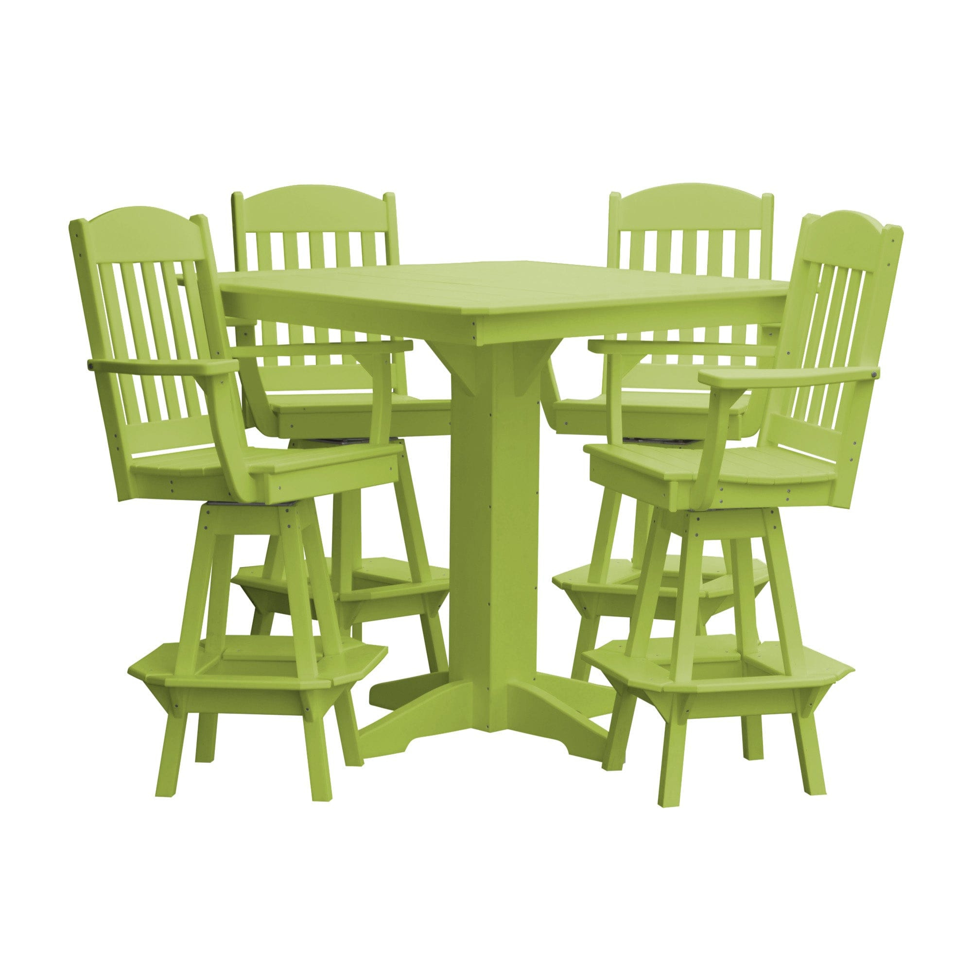 Keystone Amish Co. Classic 5-Piece Poly Bar Dining Set