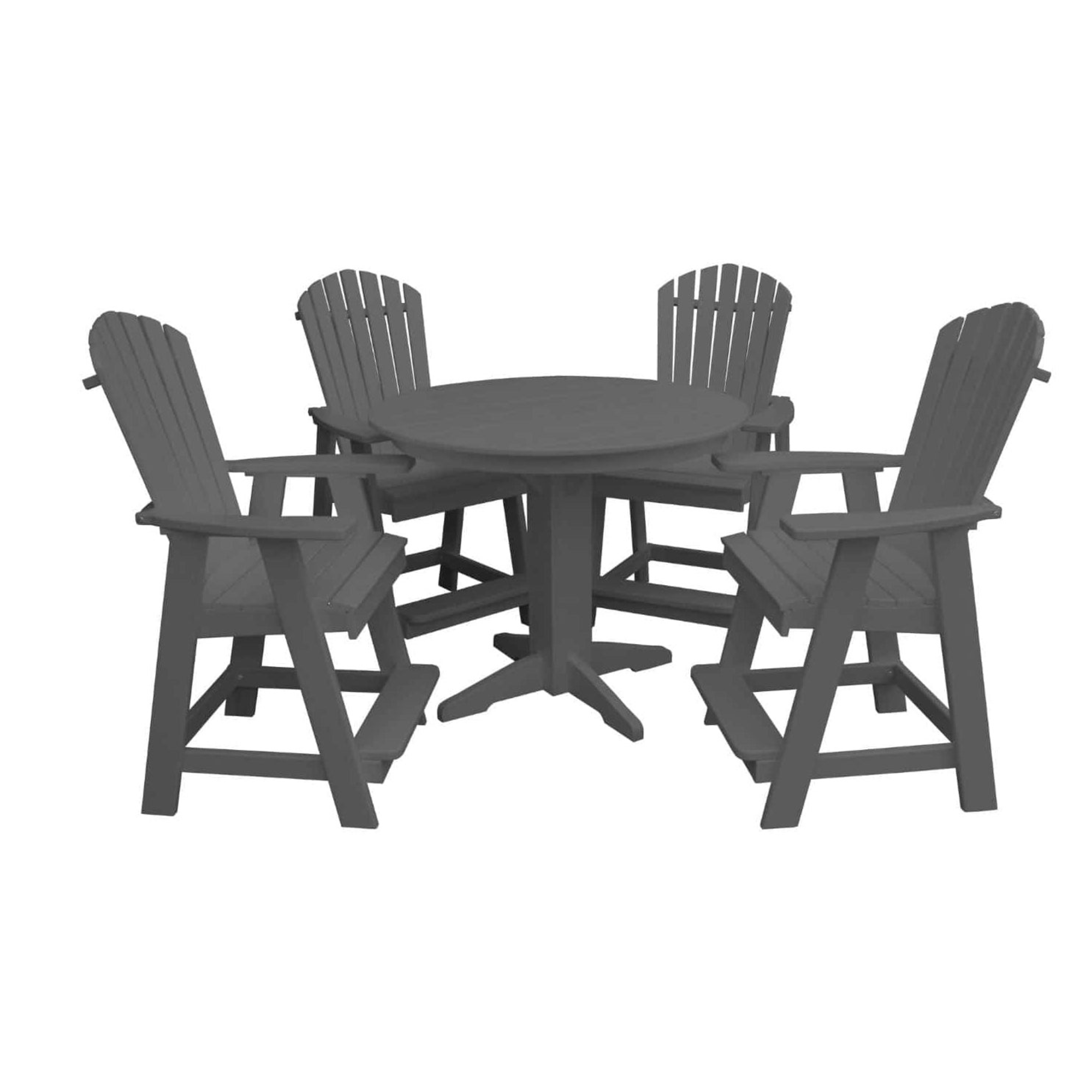 Keystone Amish Co. Sunburst 5-Piece Counter Height Poly Round Dining Set