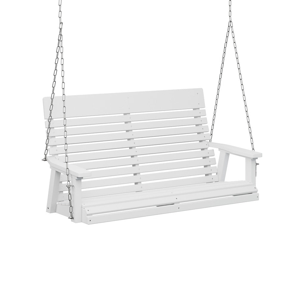 Berlin Gardens Casual Back Poly Lumber Double Swing with Stainless Steel Chains