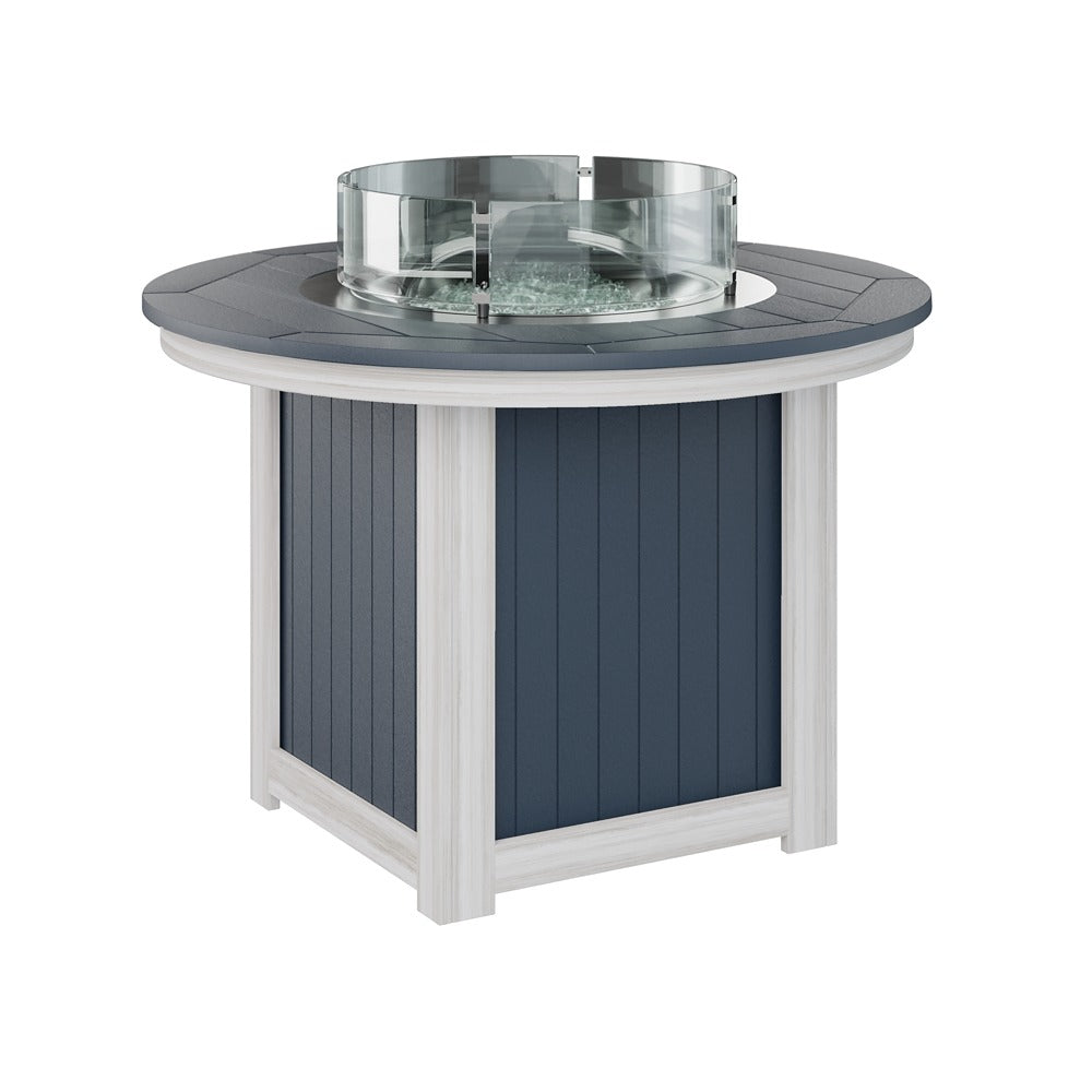 Berlin Gardens Donoma 44″ Round Dining Poly Lumber Fire Pit Table