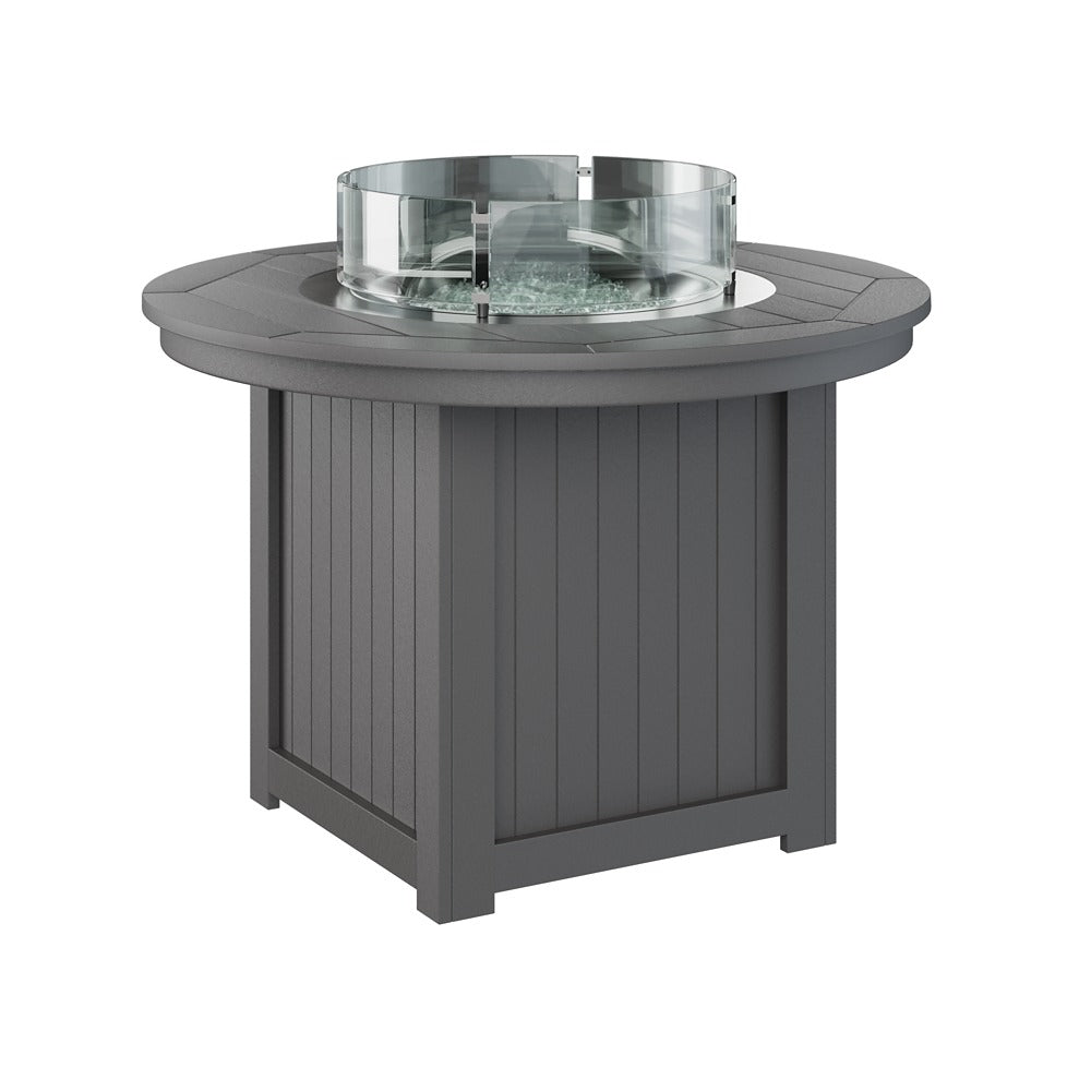 Berlin Gardens Donoma 44″ Round Dining Poly Lumber Fire Pit Table
