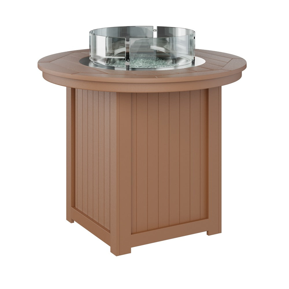 Berlin Gardens Donoma 44″ Round Counter Height Poly Lumber Fire Pit Table