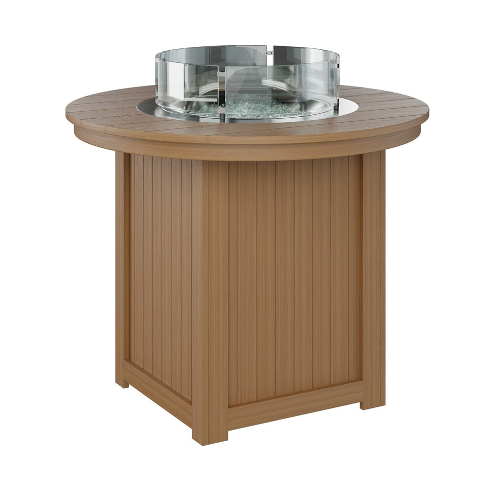 Berlin Gardens Donoma 44″ Round Counter Height Poly Lumber Fire Pit Table