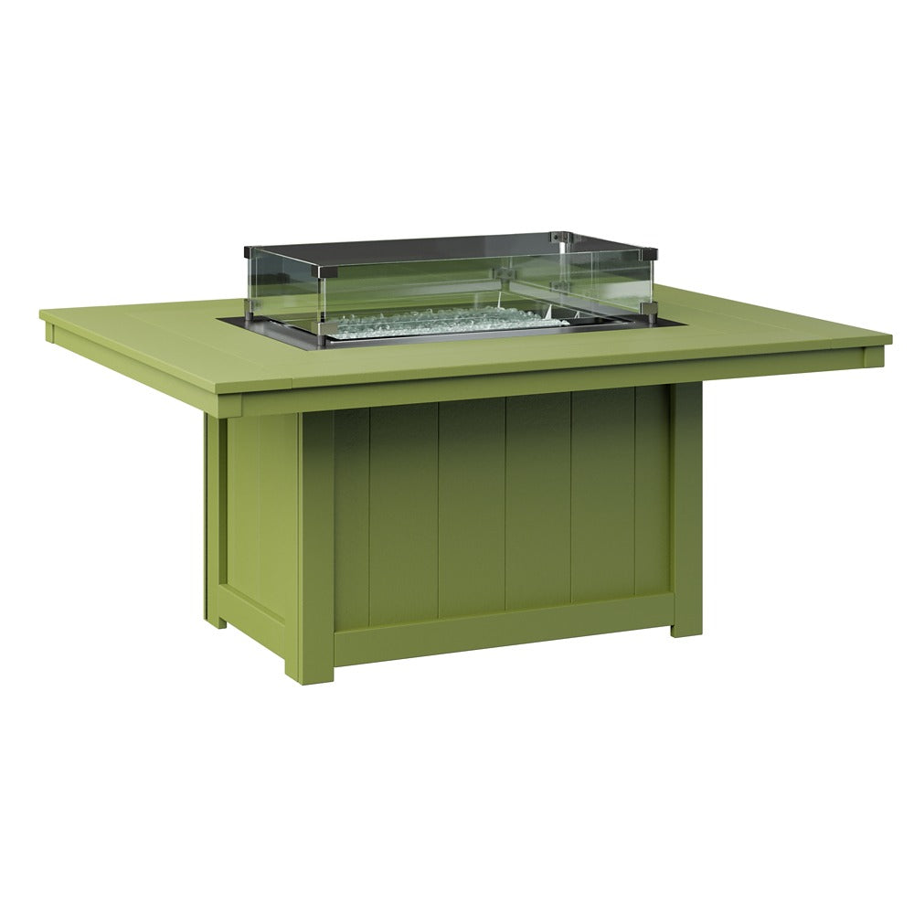 Berlin Gardens Donoma Rectangular Poly Lumber Fire Pit Table