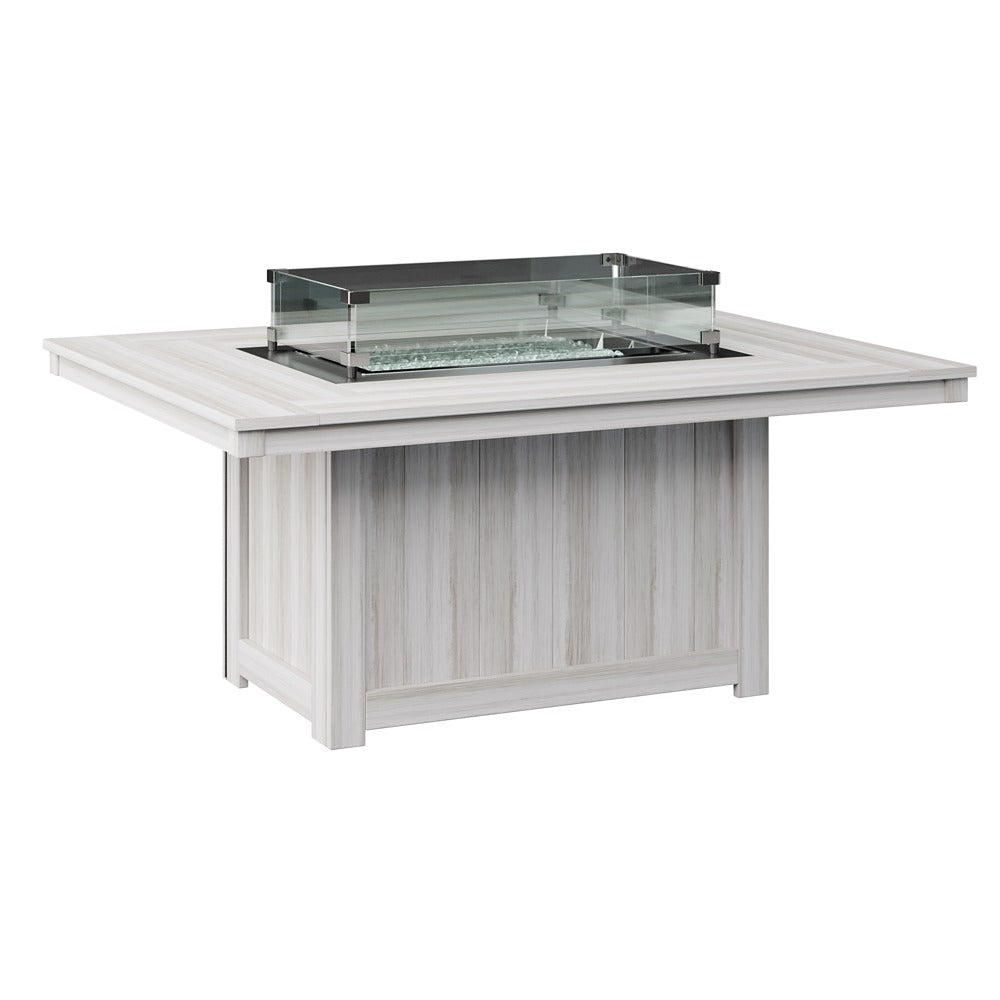 Berlin Gardens Donoma Rectangular Poly Lumber Fire Pit Table