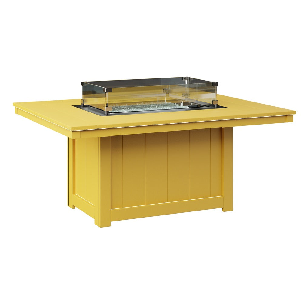 Berlin Gardens Donoma Rectangular Poly Lumber Fire Pit Table