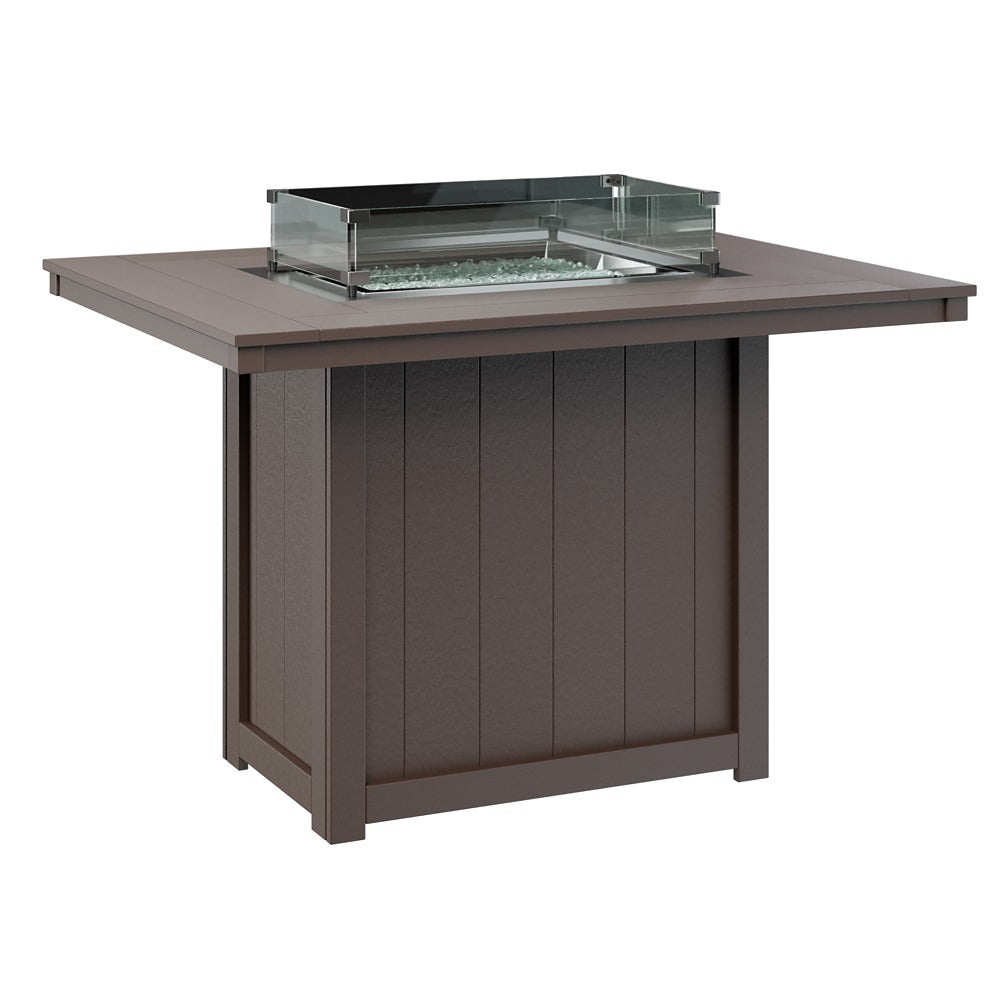 Berlin Gardens Donoma 54″ Rectangular Counter Height Poly Lumber Fire Pit Table