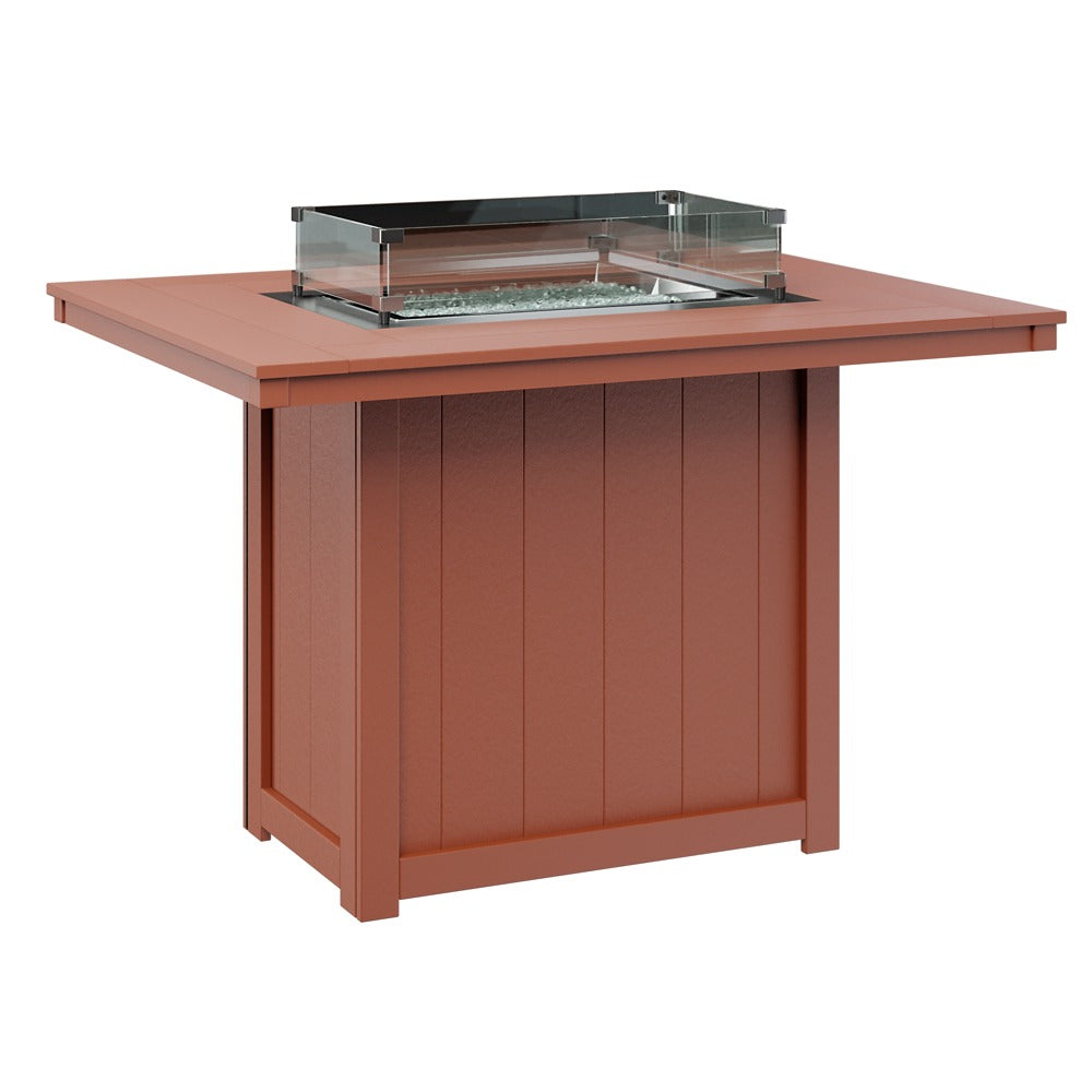 Berlin Gardens Donoma 54″ Rectangular Counter Height Poly Lumber Fire Pit Table