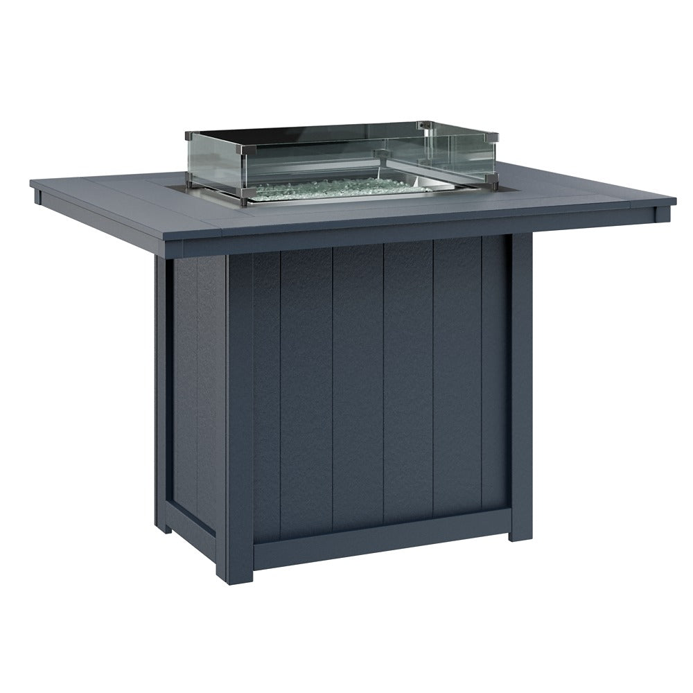 Berlin Gardens Donoma 54″ Rectangular Counter Height Poly Lumber Fire Pit Table