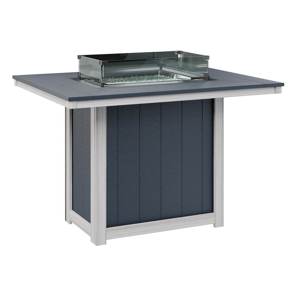 Berlin Gardens Donoma 54″ Rectangular Counter Height Poly Lumber Fire Pit Table