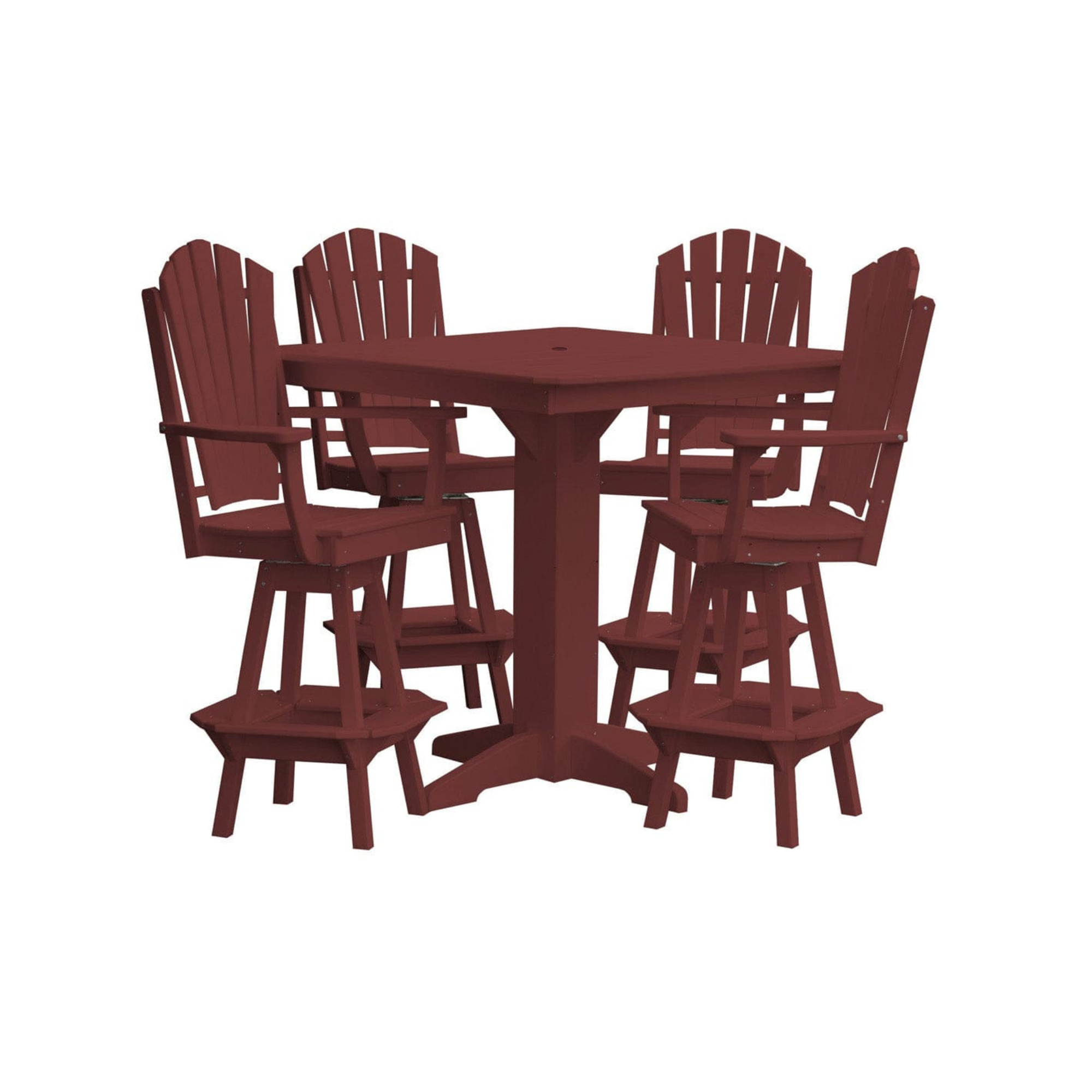 Keystone Amish Co. Sunburst 5-Piece Poly Bar-Height Dining Set
