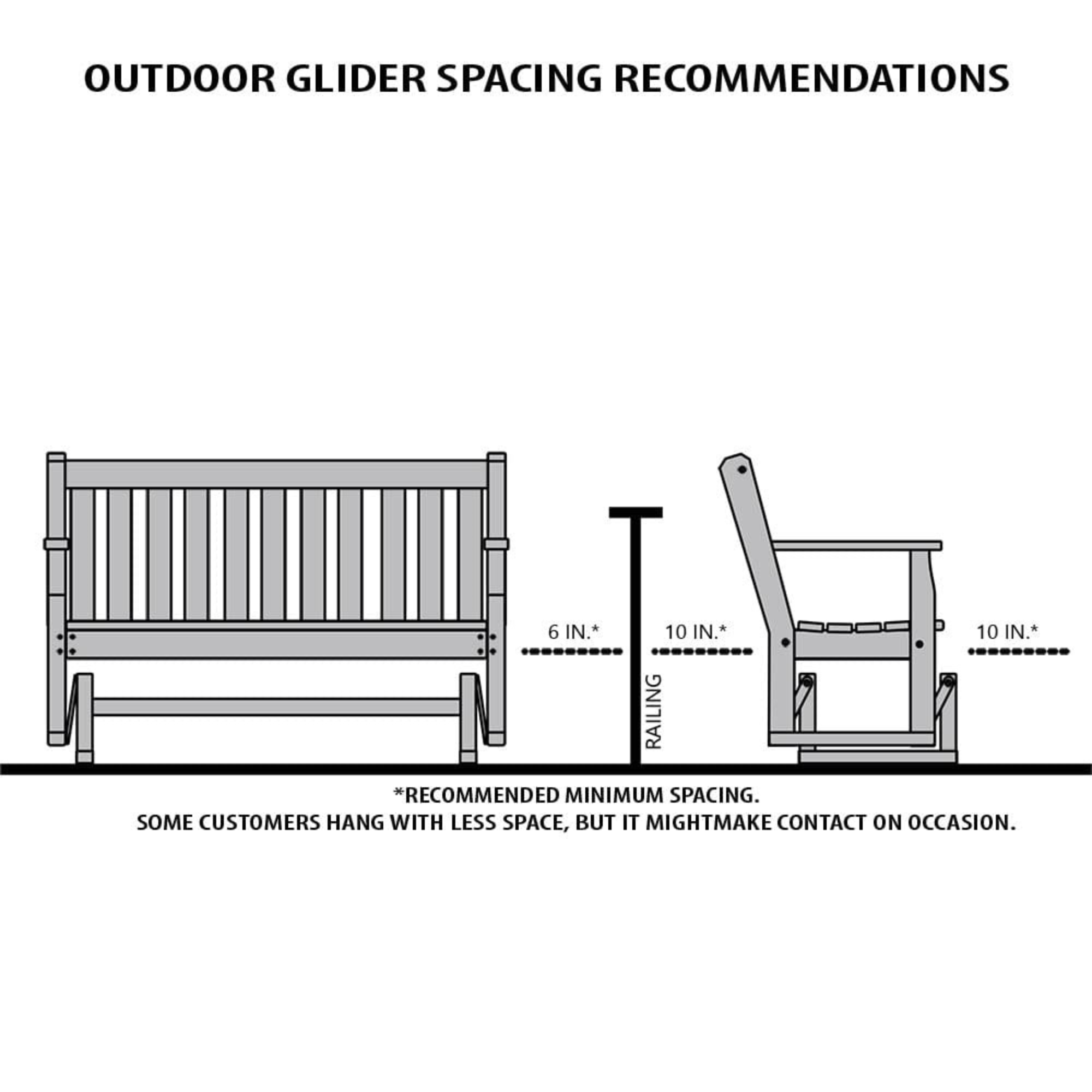 Keystone Amish Co. Milan Poly Composite Porch Glider