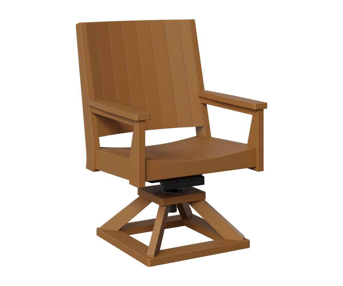 Berlin Gardens Mayhew Outdoor Poly Lumber Chat Swivel Rocker Dining Chair