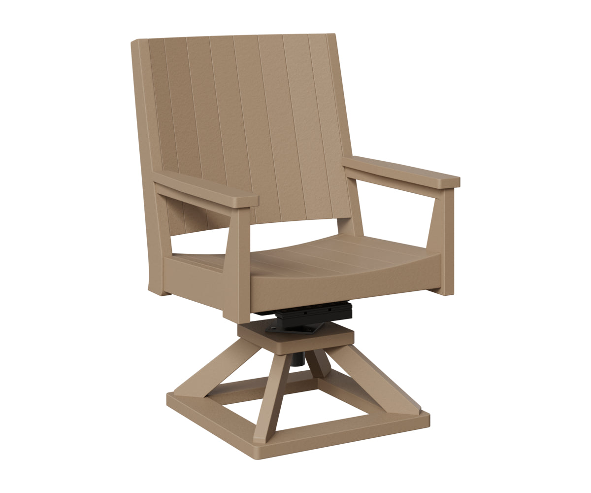 Berlin Gardens Mayhew Outdoor Poly Lumber Chat Swivel Rocker Dining Chair
