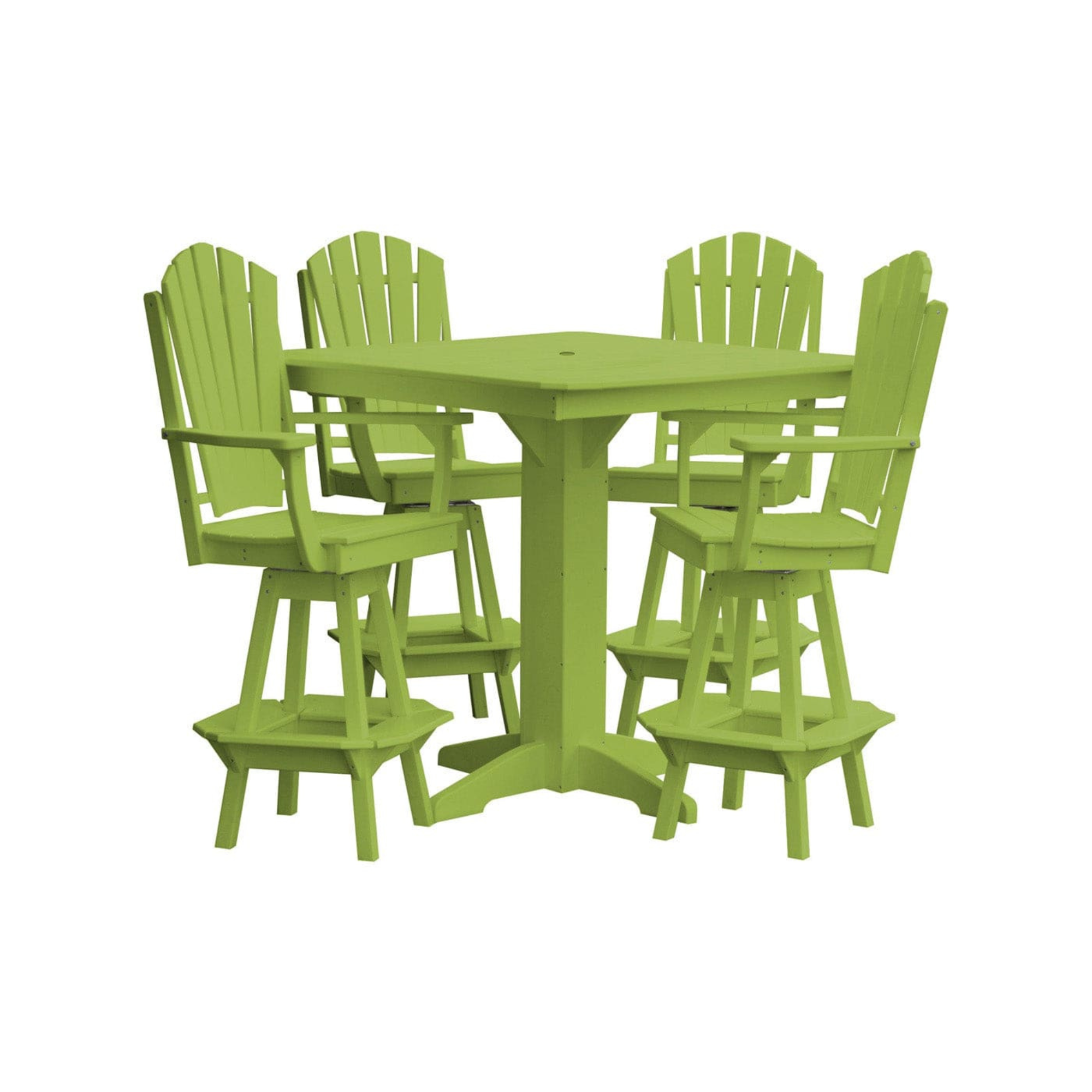 Keystone Amish Co. Sunburst 5-Piece Poly Bar-Height Dining Set