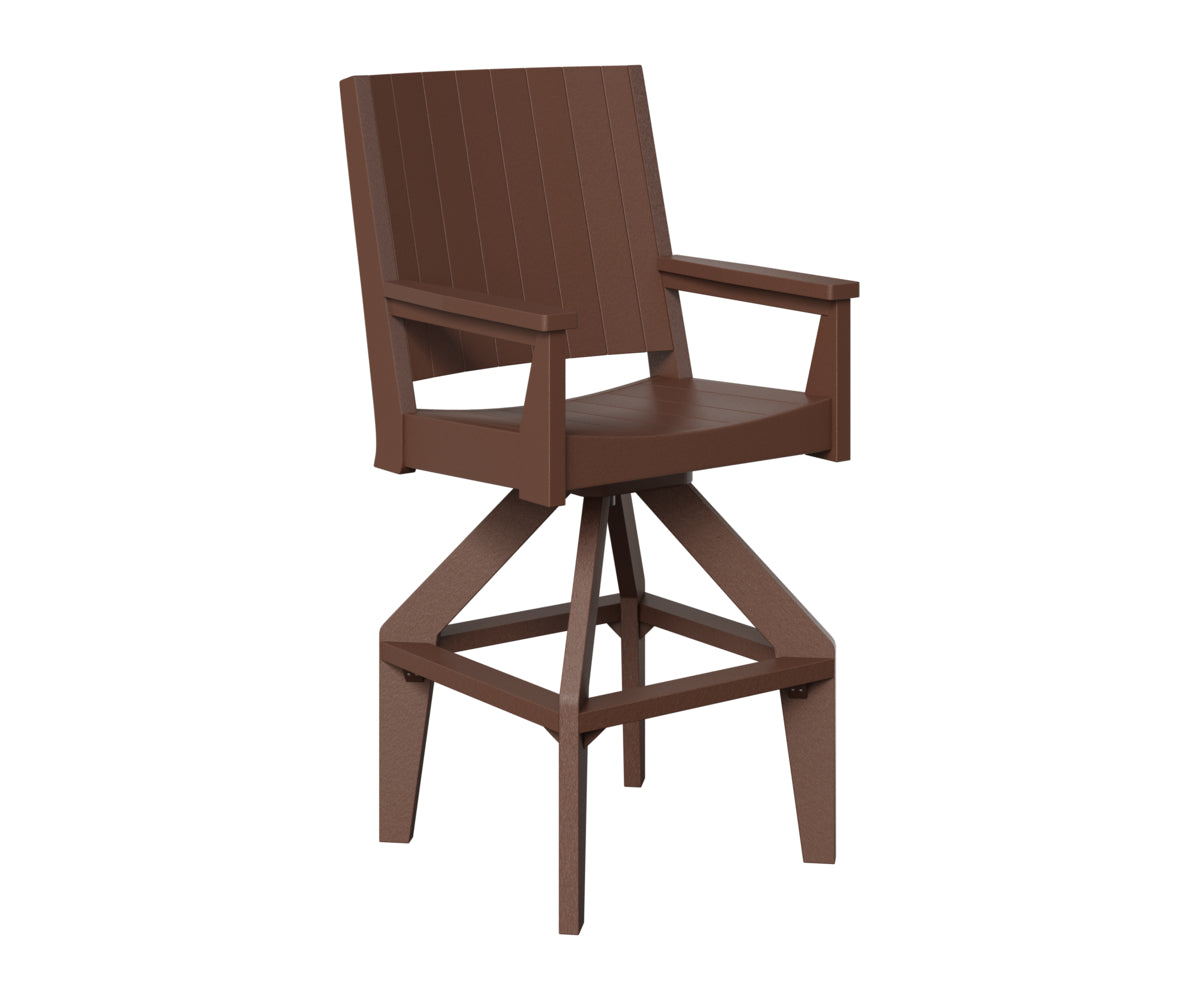 Berlin Gardens Mayhew Outdoor Poly Lumber Chat Extra Tall Swivel Chair