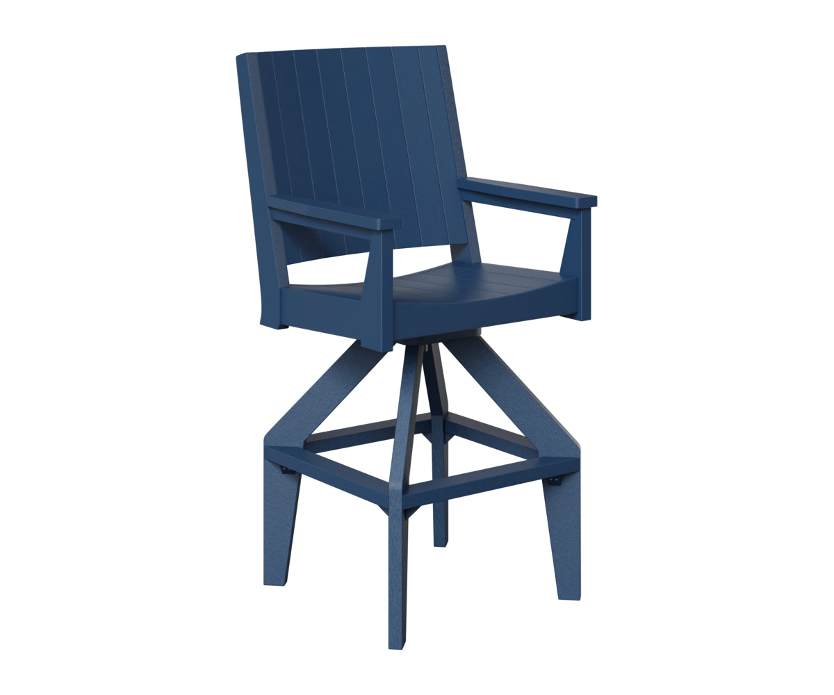 Berlin Gardens Mayhew Outdoor Poly Lumber Chat Extra Tall Swivel Chair