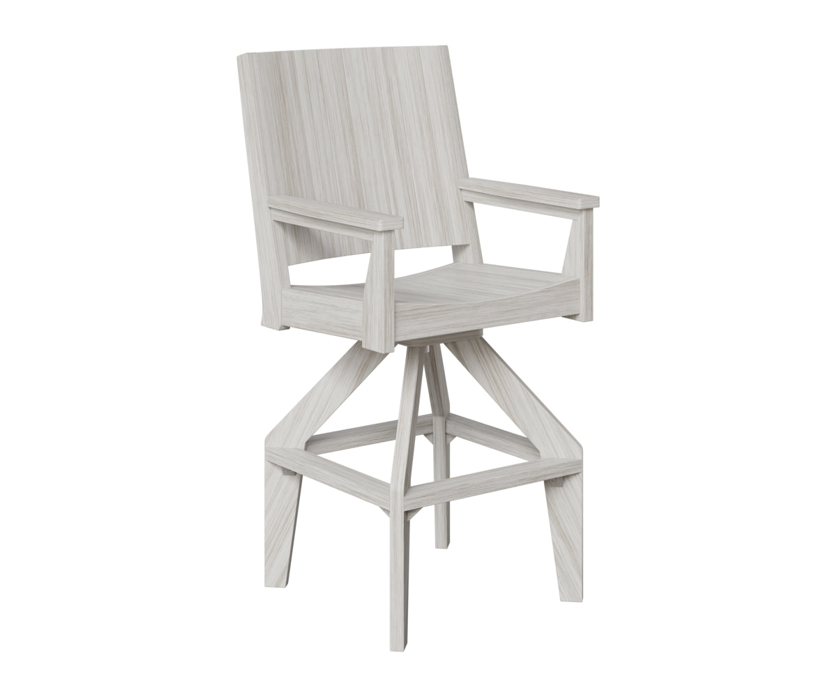 Berlin Gardens Mayhew Outdoor Poly Lumber Chat Extra Tall Swivel Chair