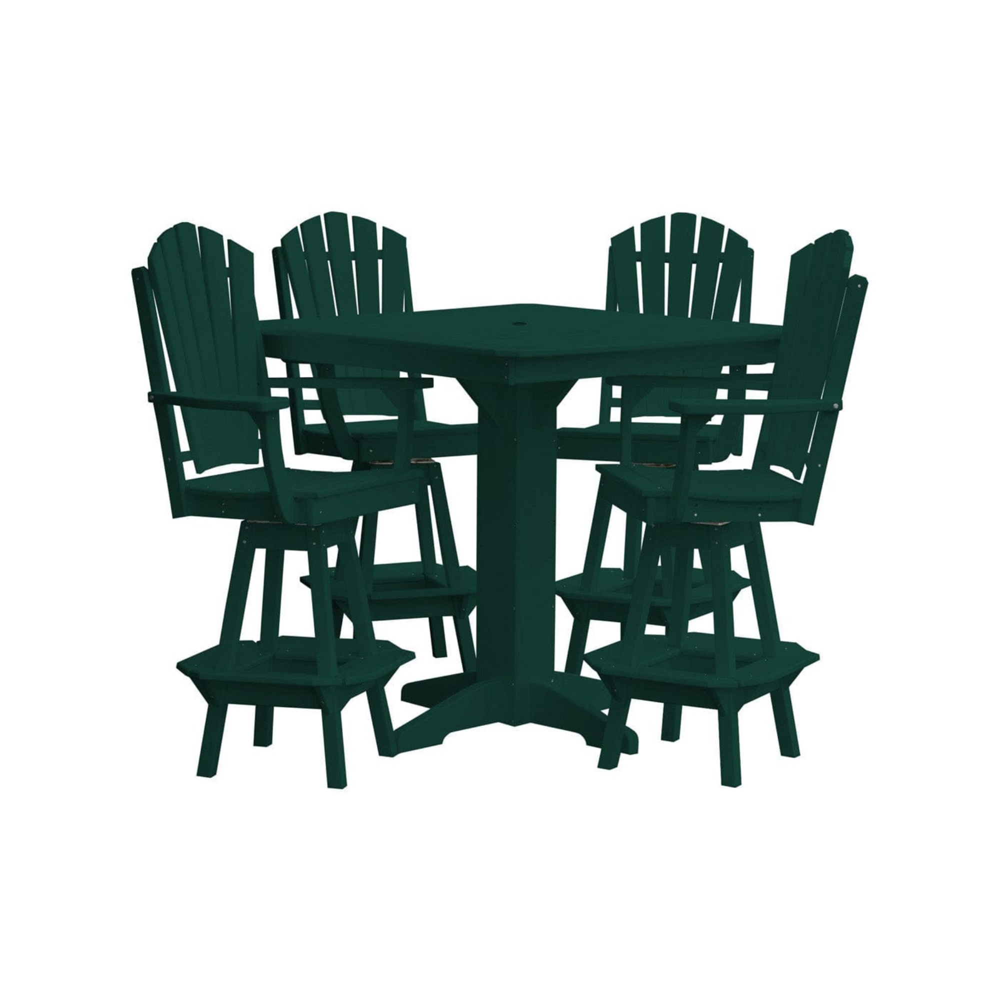 Keystone Amish Co. Sunburst 5-Piece Poly Bar-Height Dining Set