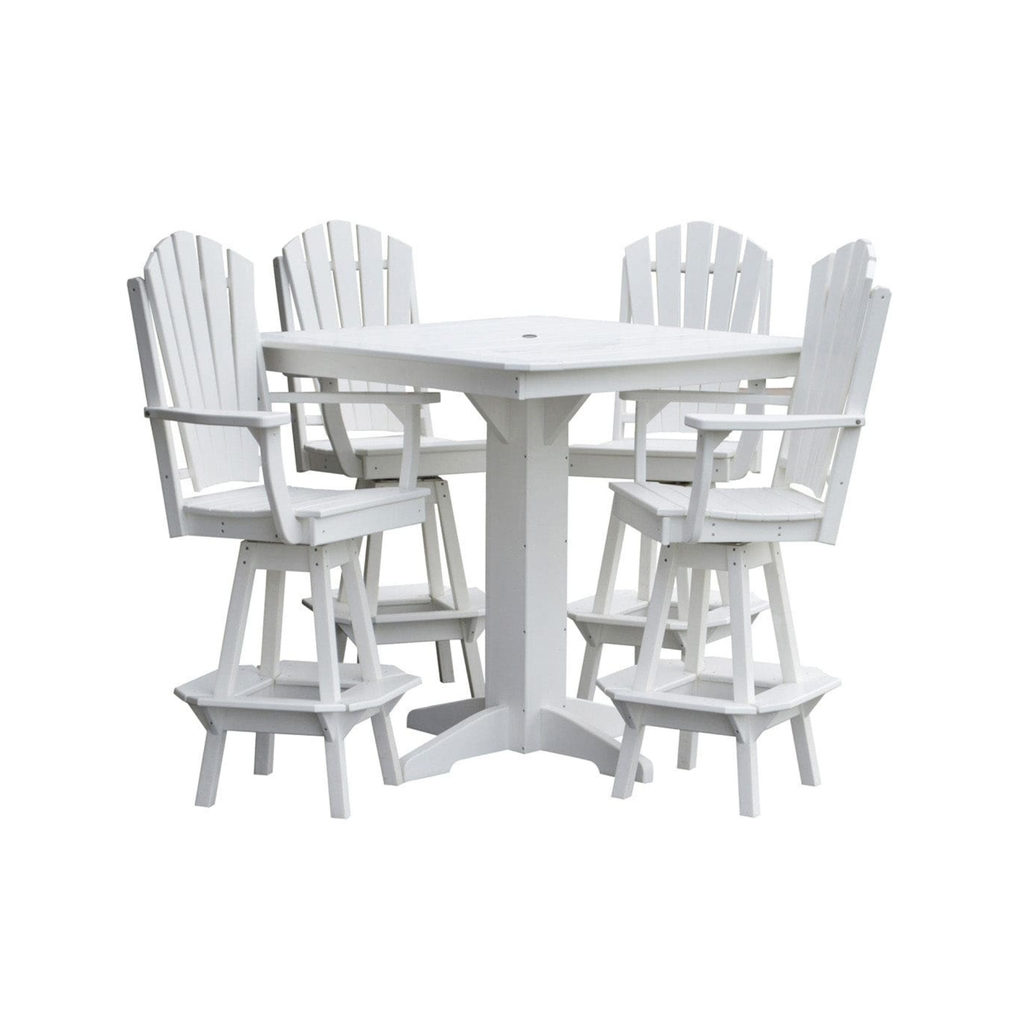 Keystone Amish Co. Sunburst 5-Piece Poly Bar-Height Dining Set