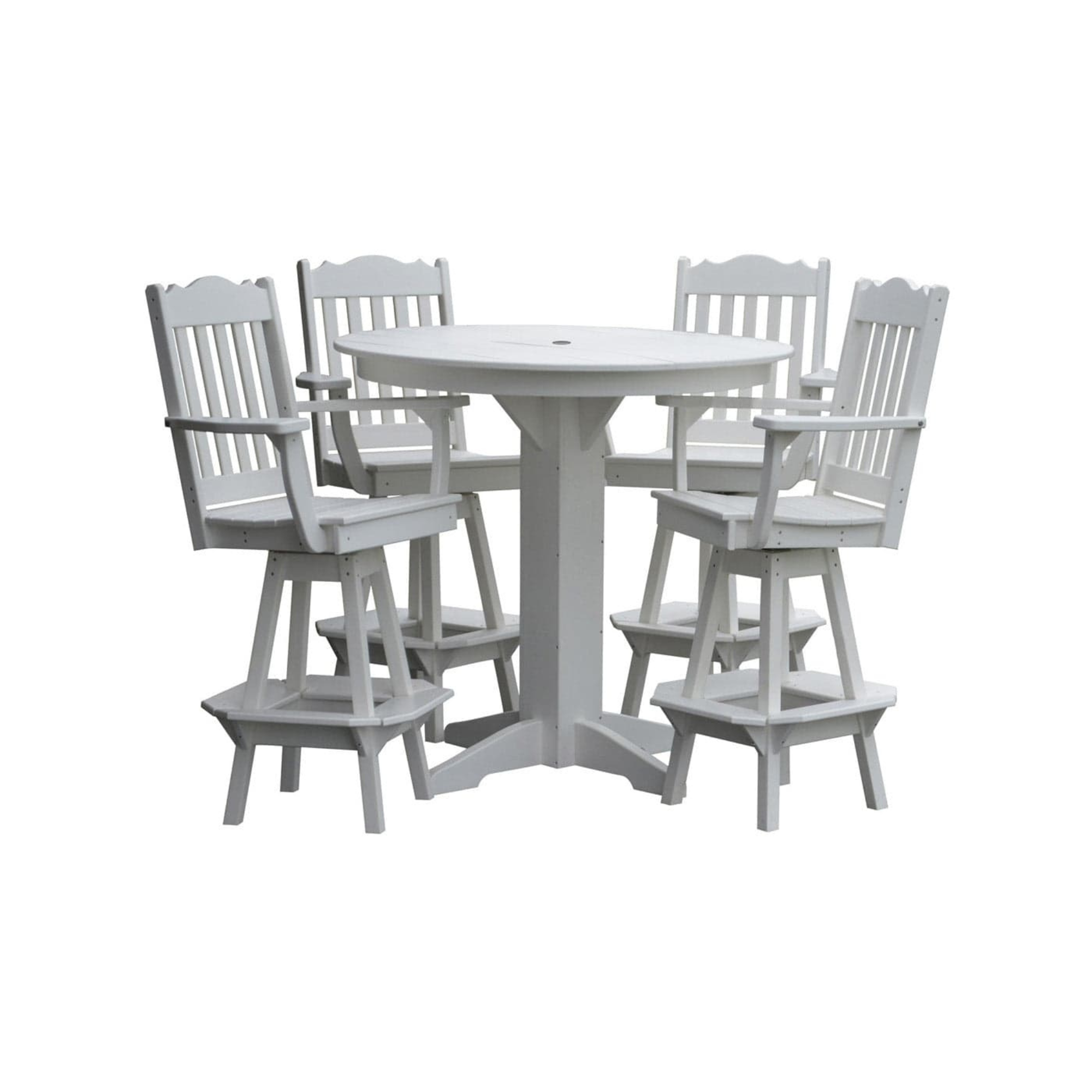 Keystone Amish Co. York 5-Piece Poly Bar Dining Set with Round Table