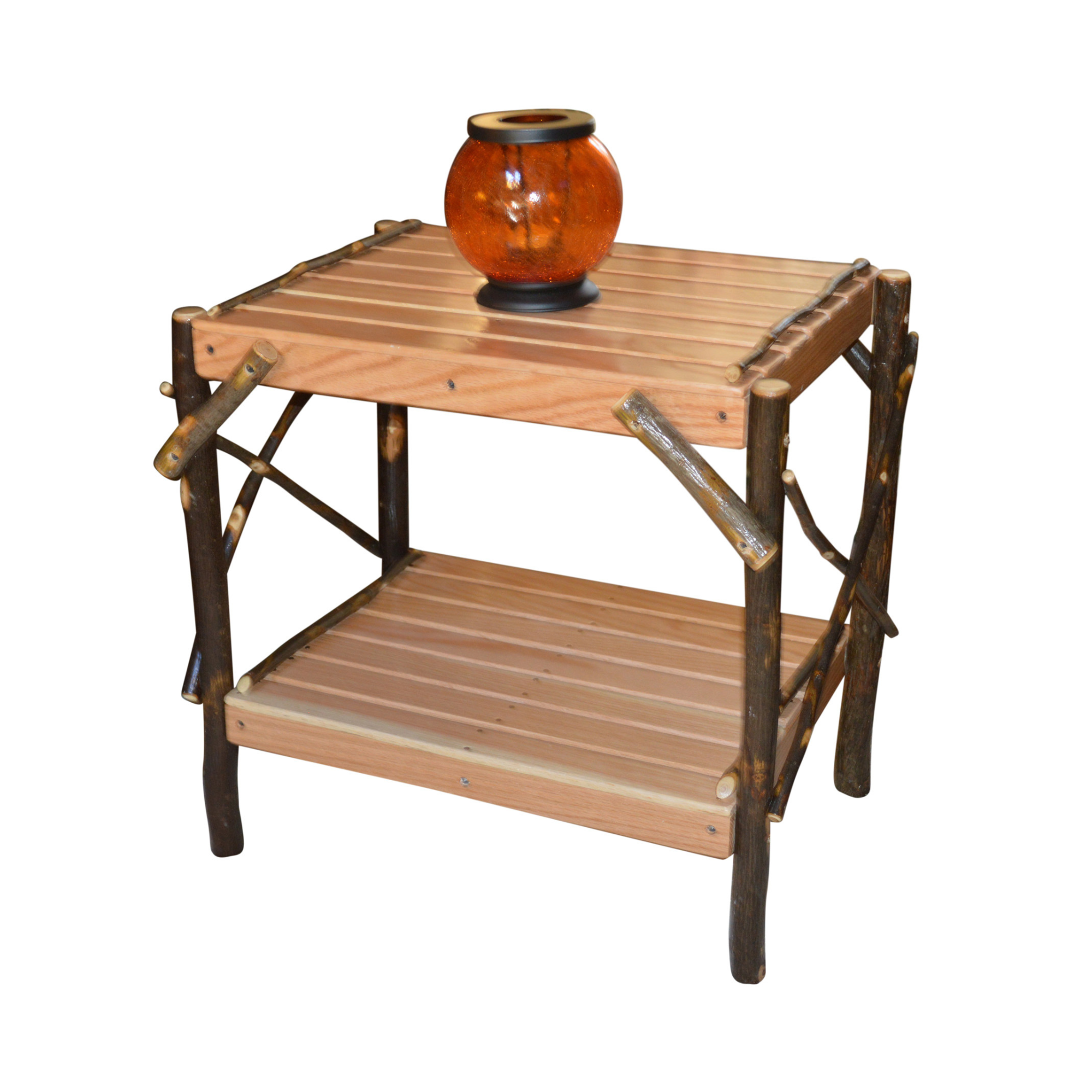 Keystone Amish Co. Rustic Hickory End Table