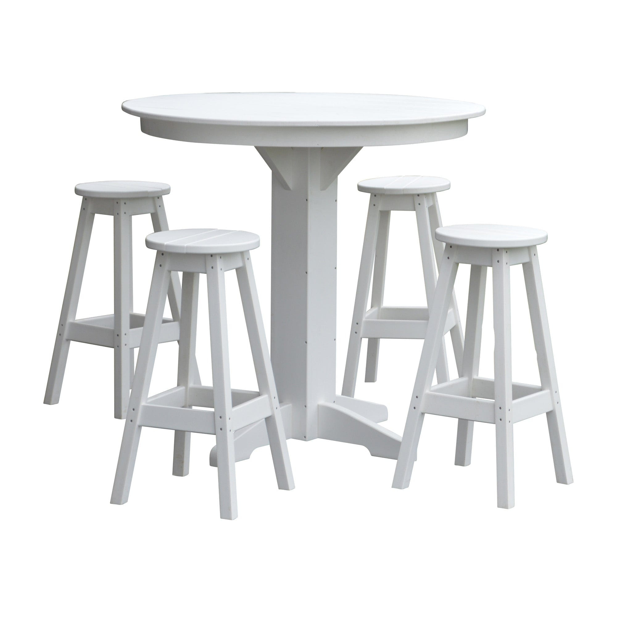 Keystone Amish Co. Poly Composite Sierra 5-Piece Bar Set with Round Table