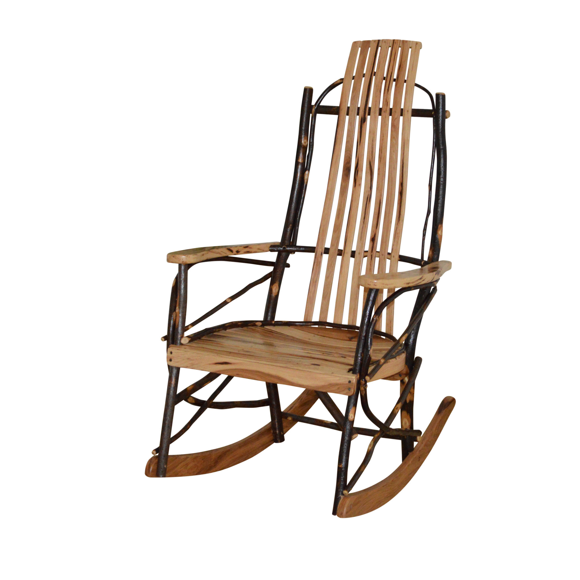 Keystone Amish Co. Hickory Rustic Wooden Rocking Chair