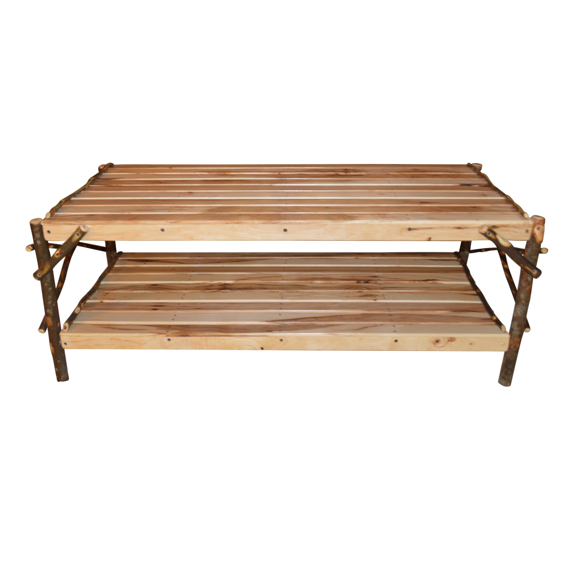 Keystone Amish Co. Rustic Coffee Table with Shelf