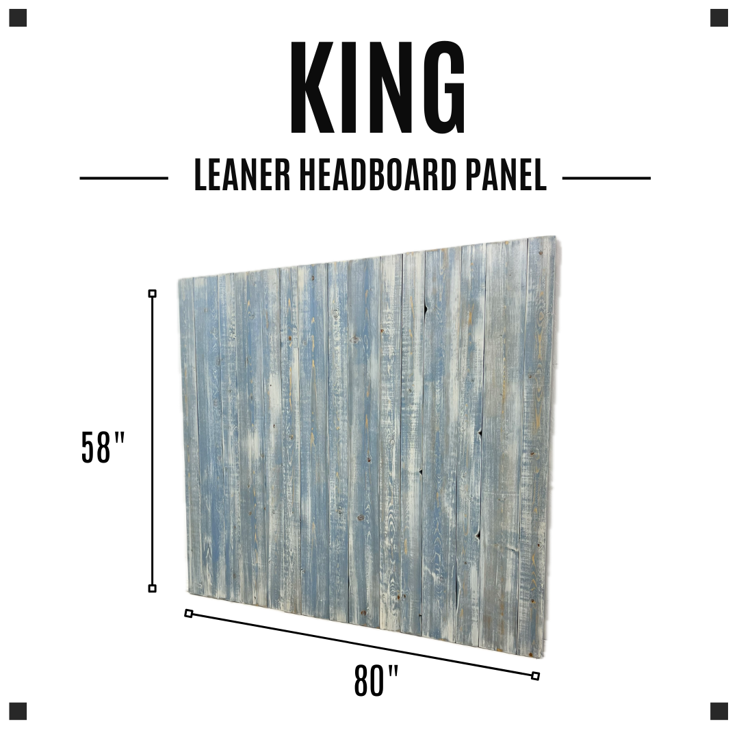 Keystone Amish Co. Distressed Blue Solid Wood Headboard