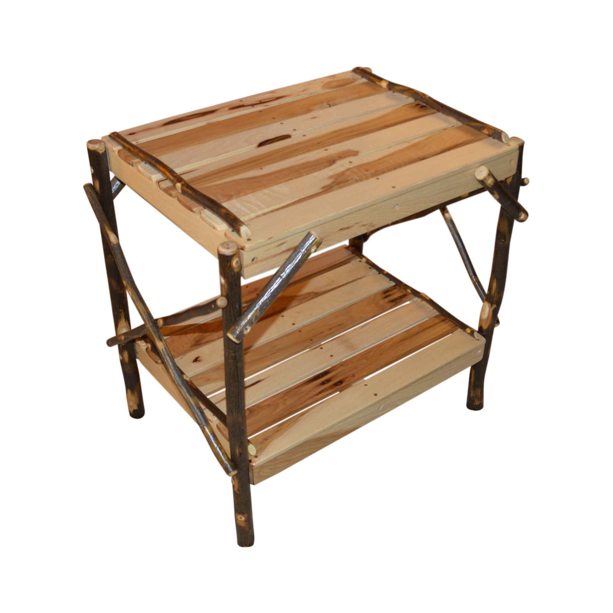 Keystone Amish Co. Rustic Hickory End Table