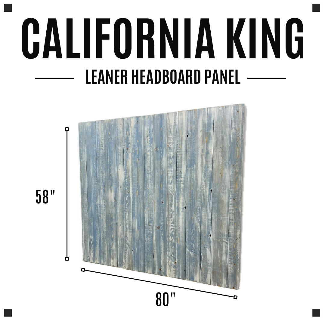 Keystone Amish Co. Distressed Blue Solid Wood Headboard