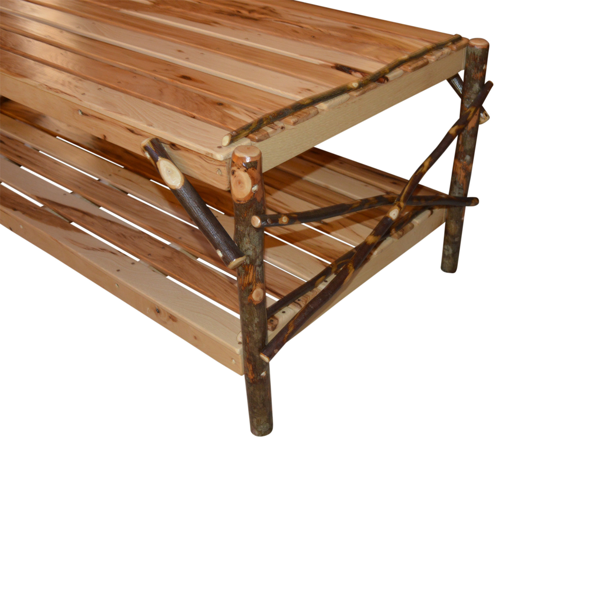 Keystone Amish Co. Rustic Coffee Table with Shelf