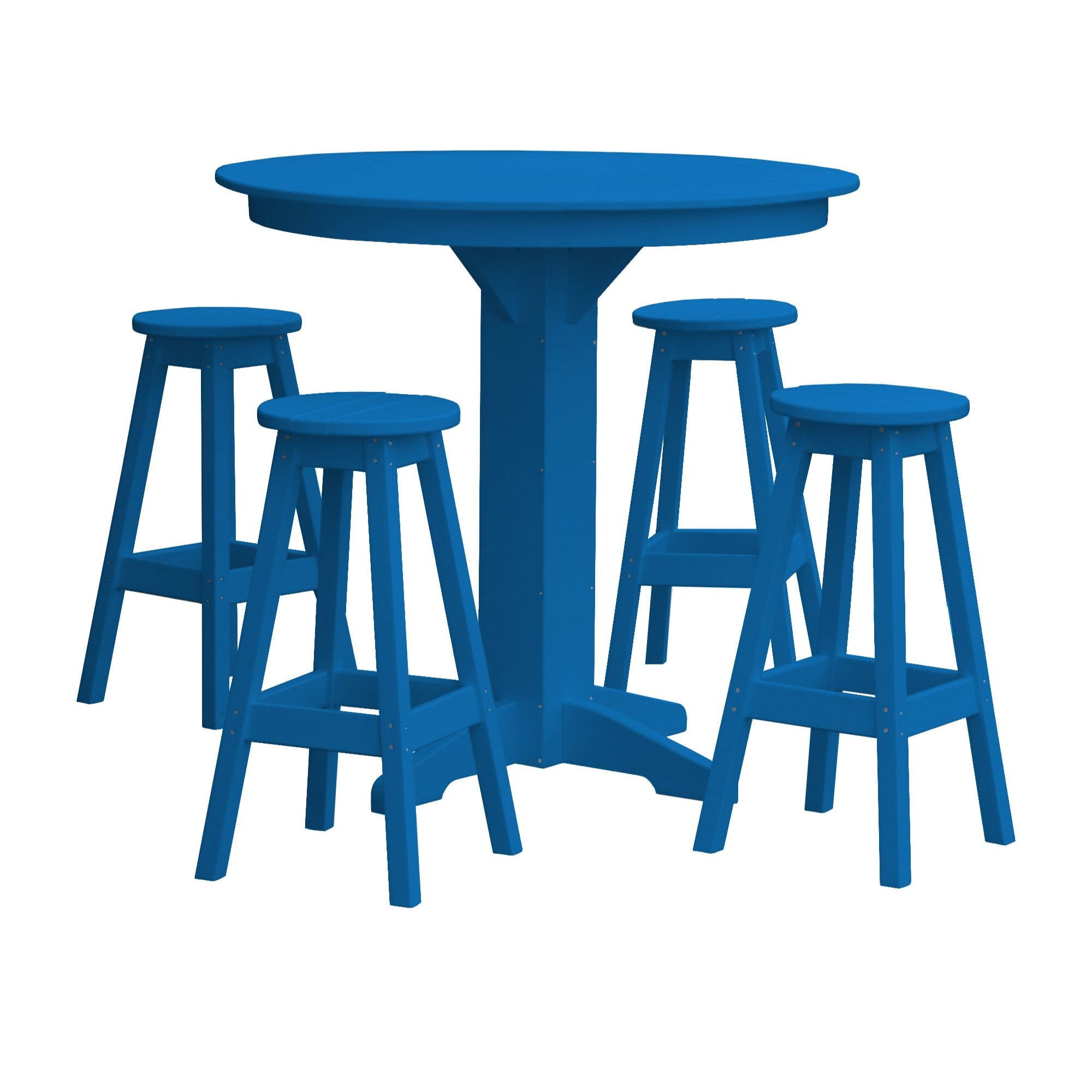 Keystone Amish Co. Poly Composite Sierra 5-Piece Bar Set with Round Table