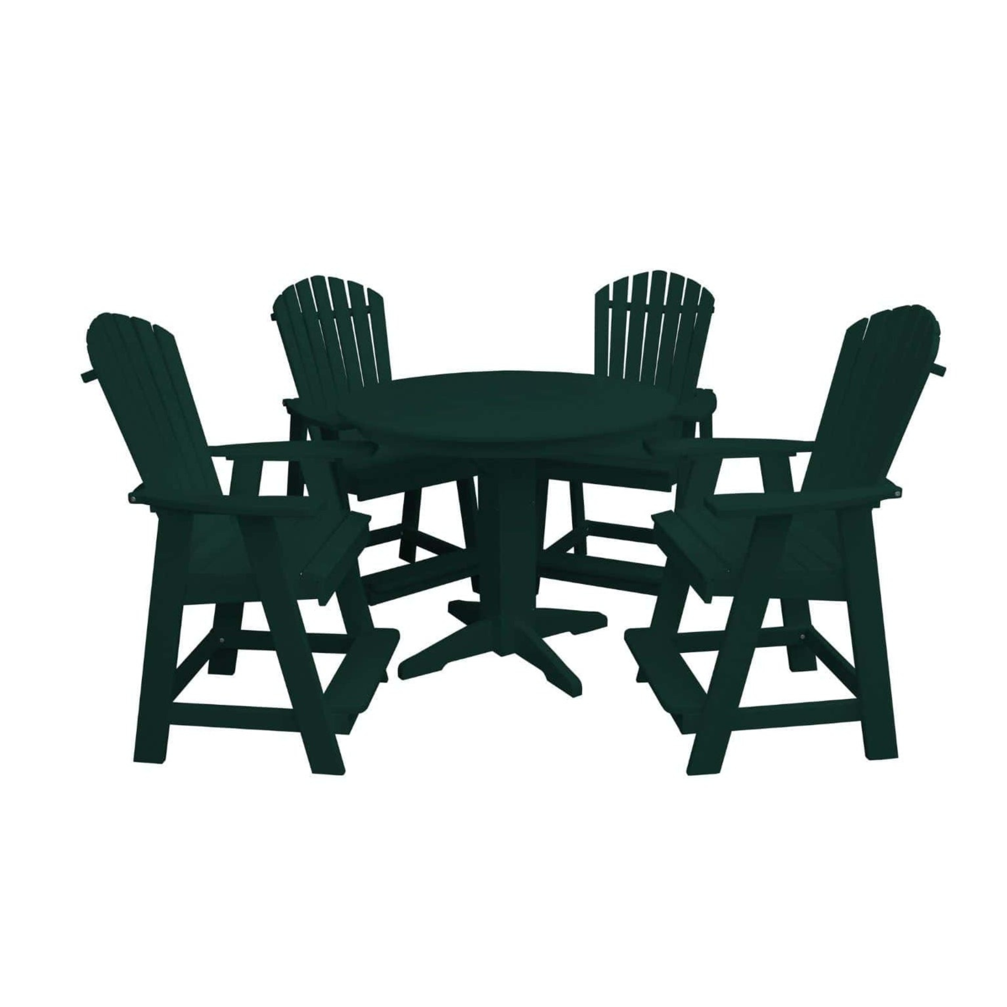 Keystone Amish Co. Sunburst 5-Piece Counter Height Poly Round Dining Set