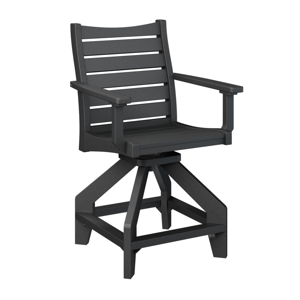 Berlin Gardens Bristol Outdoor Poly Lumber Swivel Counter Chair