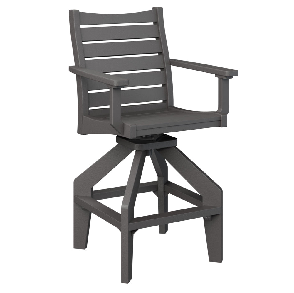 Berlin Gardens Bristol Outdoor Poly Lumber Swivel Bar Chair
