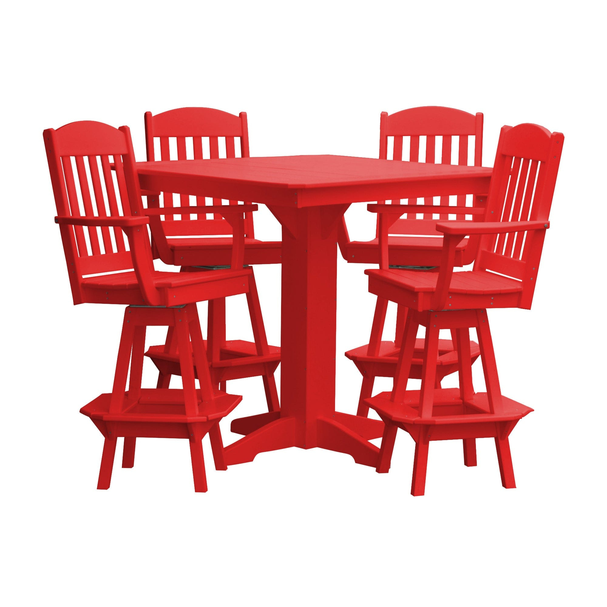 Keystone Amish Co. Classic 5-Piece Poly Bar Dining Set