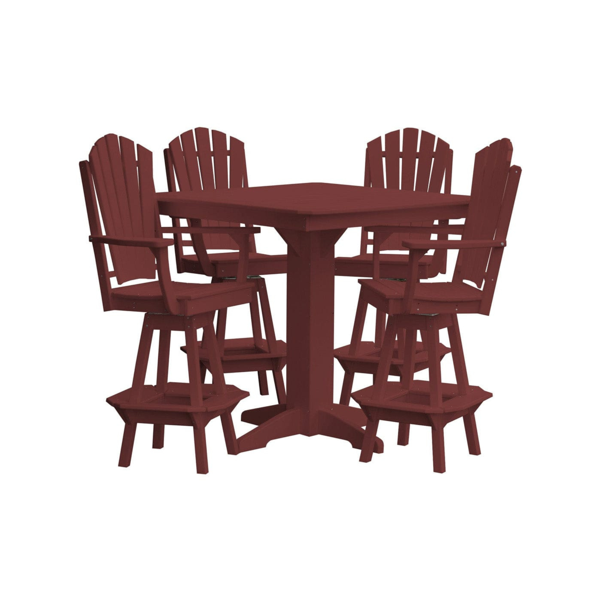 Keystone Amish Co. Sunburst 5-Piece Poly Bar-Height Dining Set