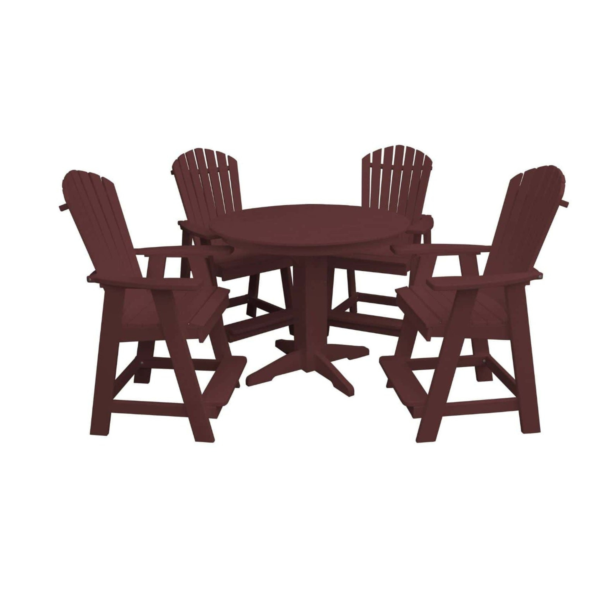 Keystone Amish Co. Sunburst 5-Piece Counter Height Poly Round Dining Set