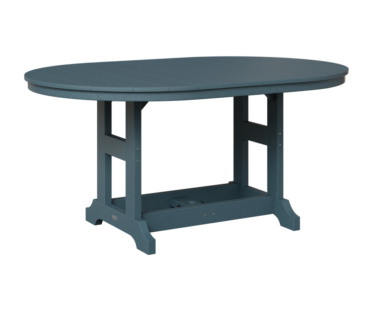 Berlin Gardens Garden Classic Outdoor Poly Lumber 64″ Oblong Bar Table