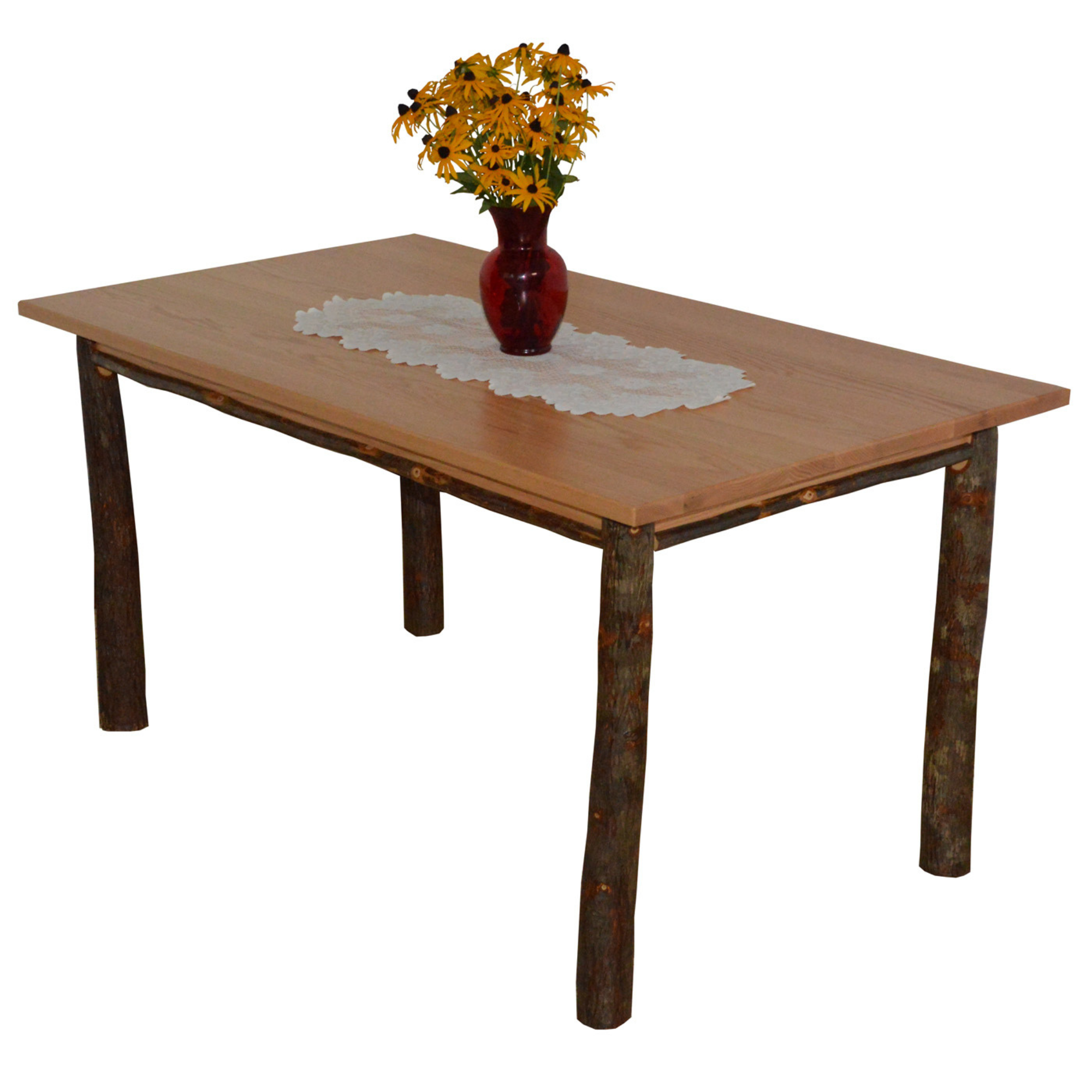 Keystone Amish Co. Hickory Rustic Wood Dining Table